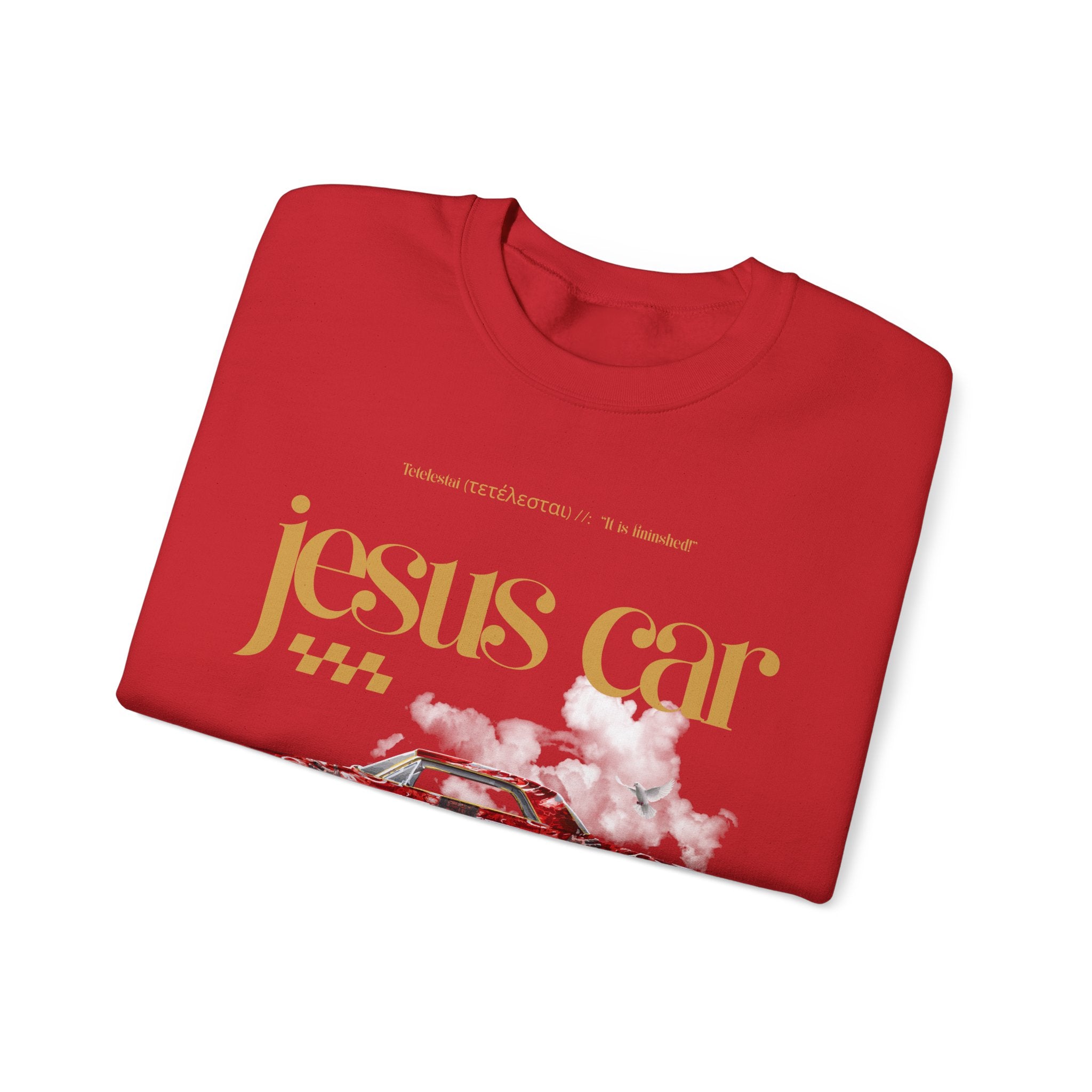 Dove Cloud Christmas Sweatshirt, Jesus Car, Unisex Crewneck, John 3:16, Christian Clothing, Christian Gift, Casual Wear, Faith-Based Apparel