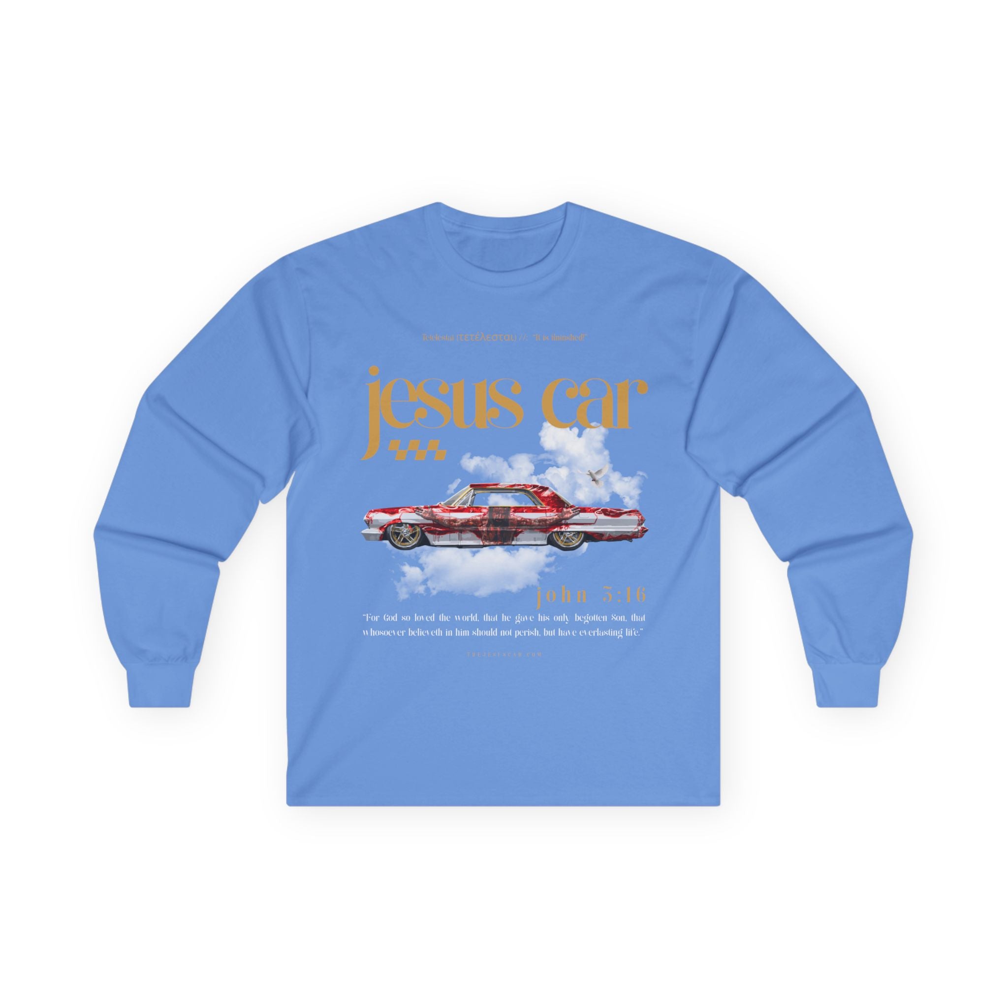 Dove Cloud Long Sleeve Tee, Jesus Car, John 3:16, Christian Clothing, Faith Apparel, Religious Gift