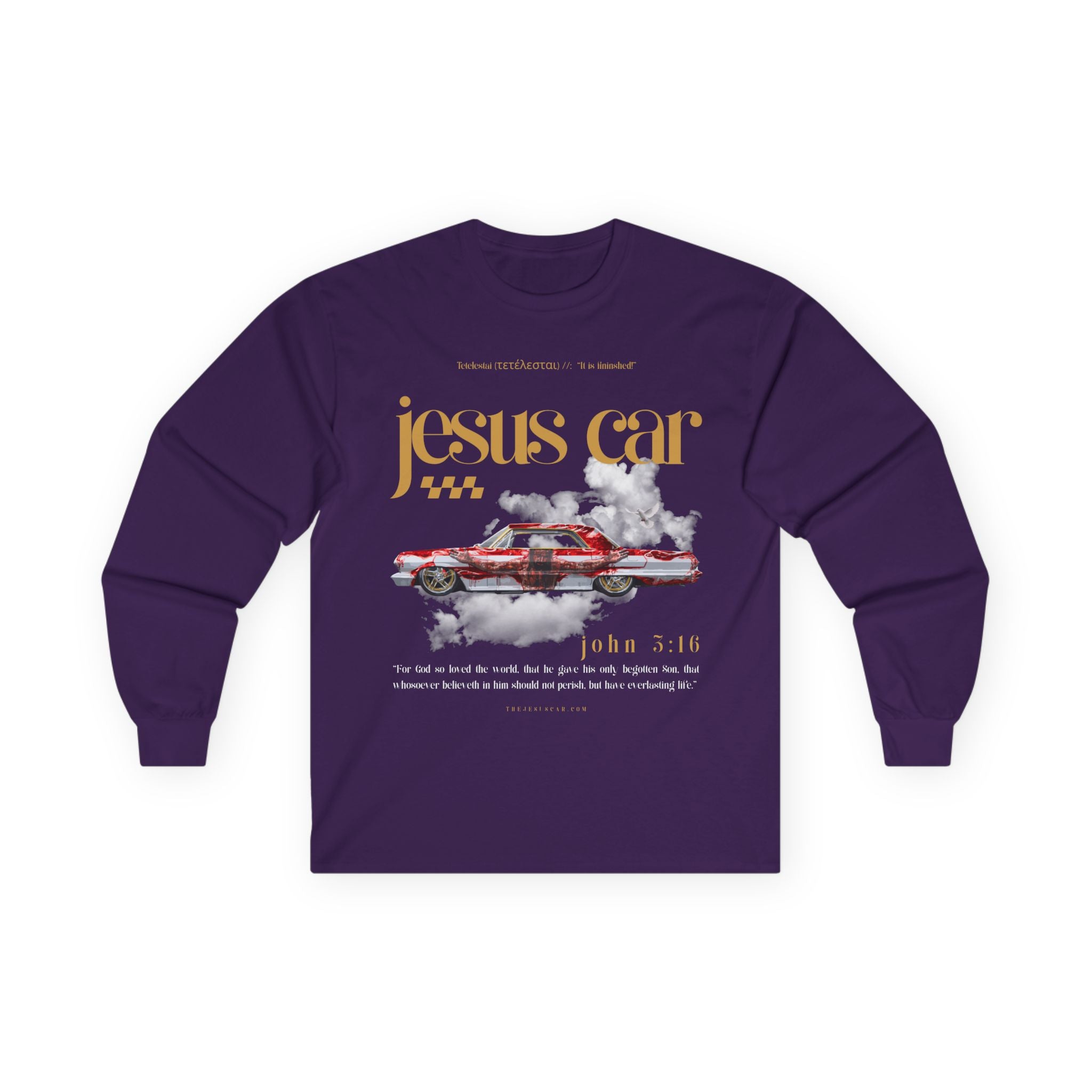 Dove Cloud Long Sleeve Tee, Jesus Car, John 3:16, Christian Clothing, Faith Apparel, Religious Gift