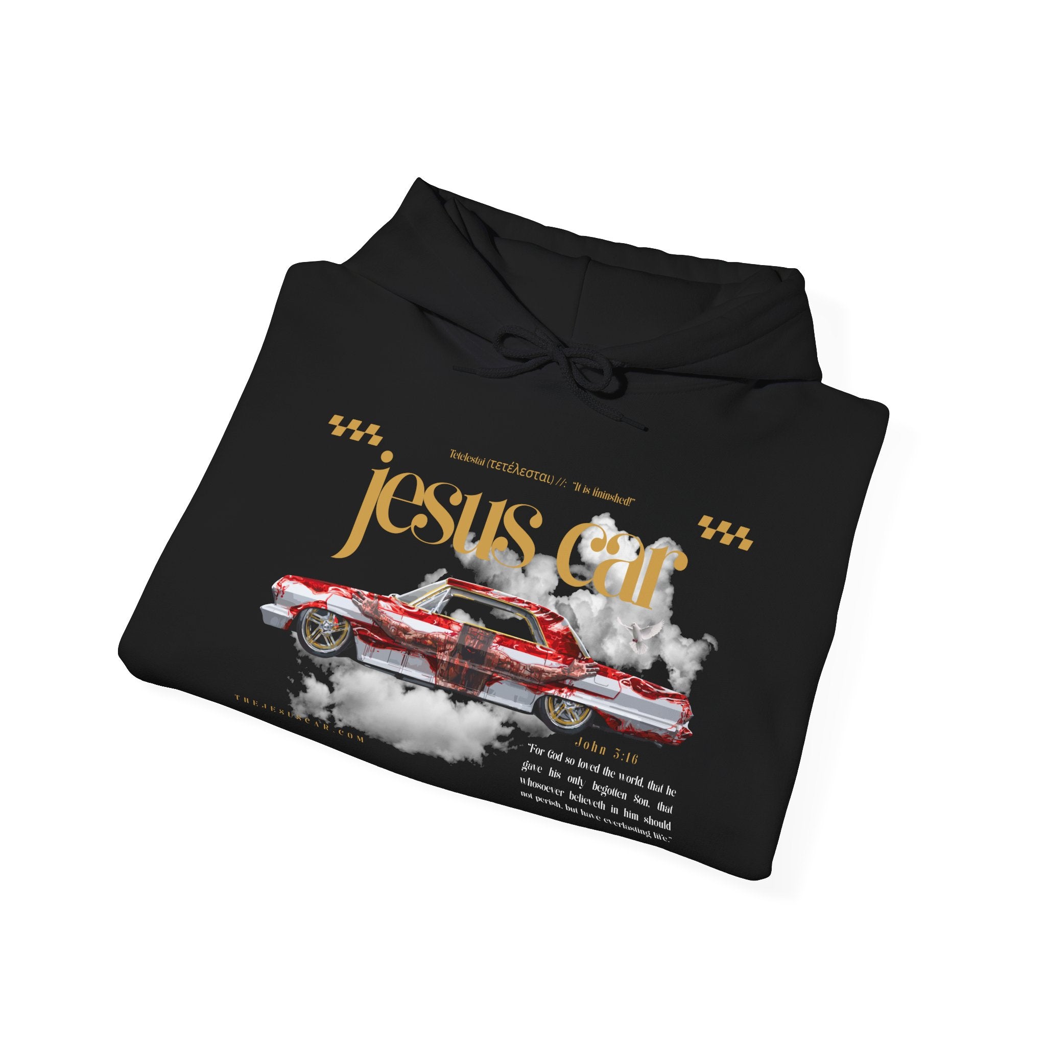 Dove Cloud Hoodie with Jesus Car, John 3:16, Religious Sweatshirt, Christian Clothing, Christian Gift, Cozy Unisex Hoodie
