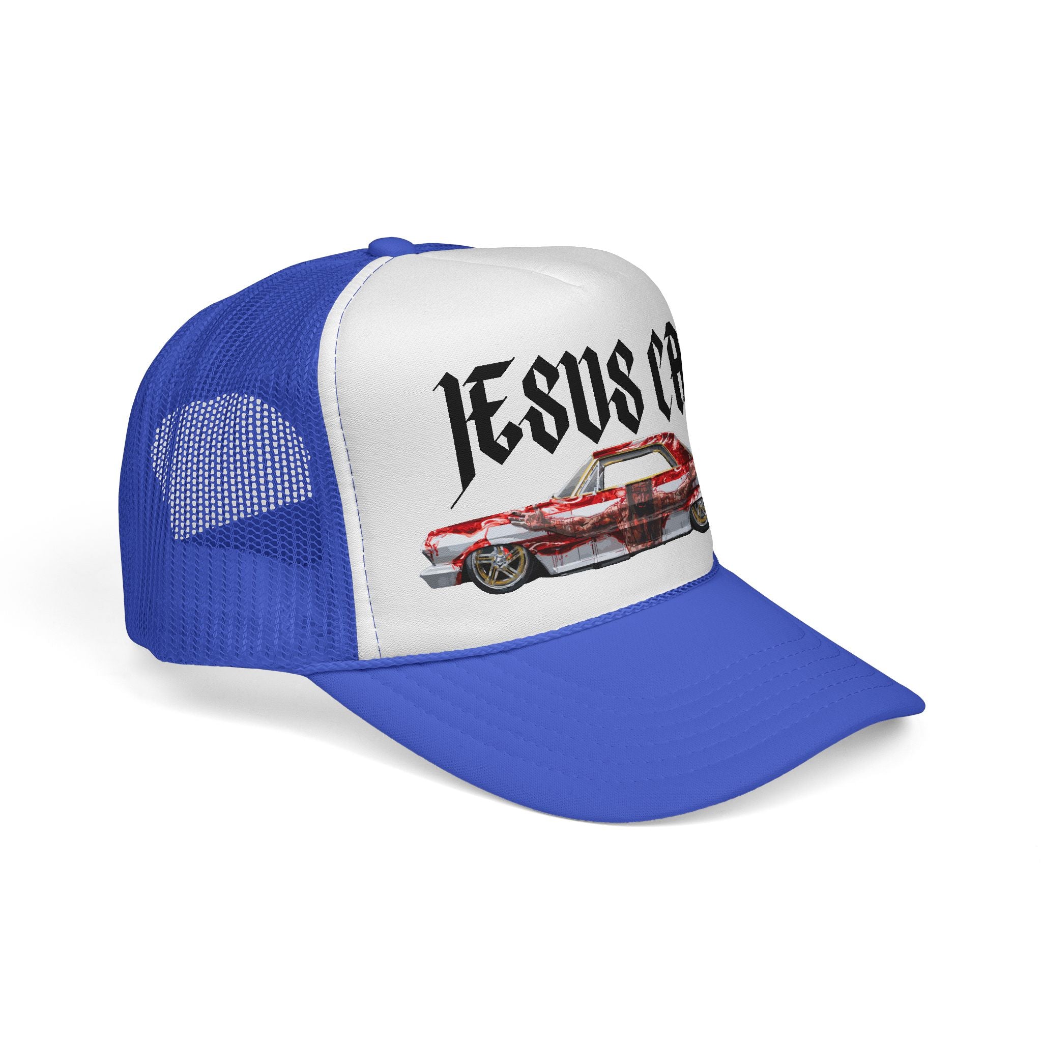 Jesus Car Trucker Cap, Faith Hat, Religious Gift, Vintage Style Headwear, Christian Apparel, Unique Trucking Merchandise