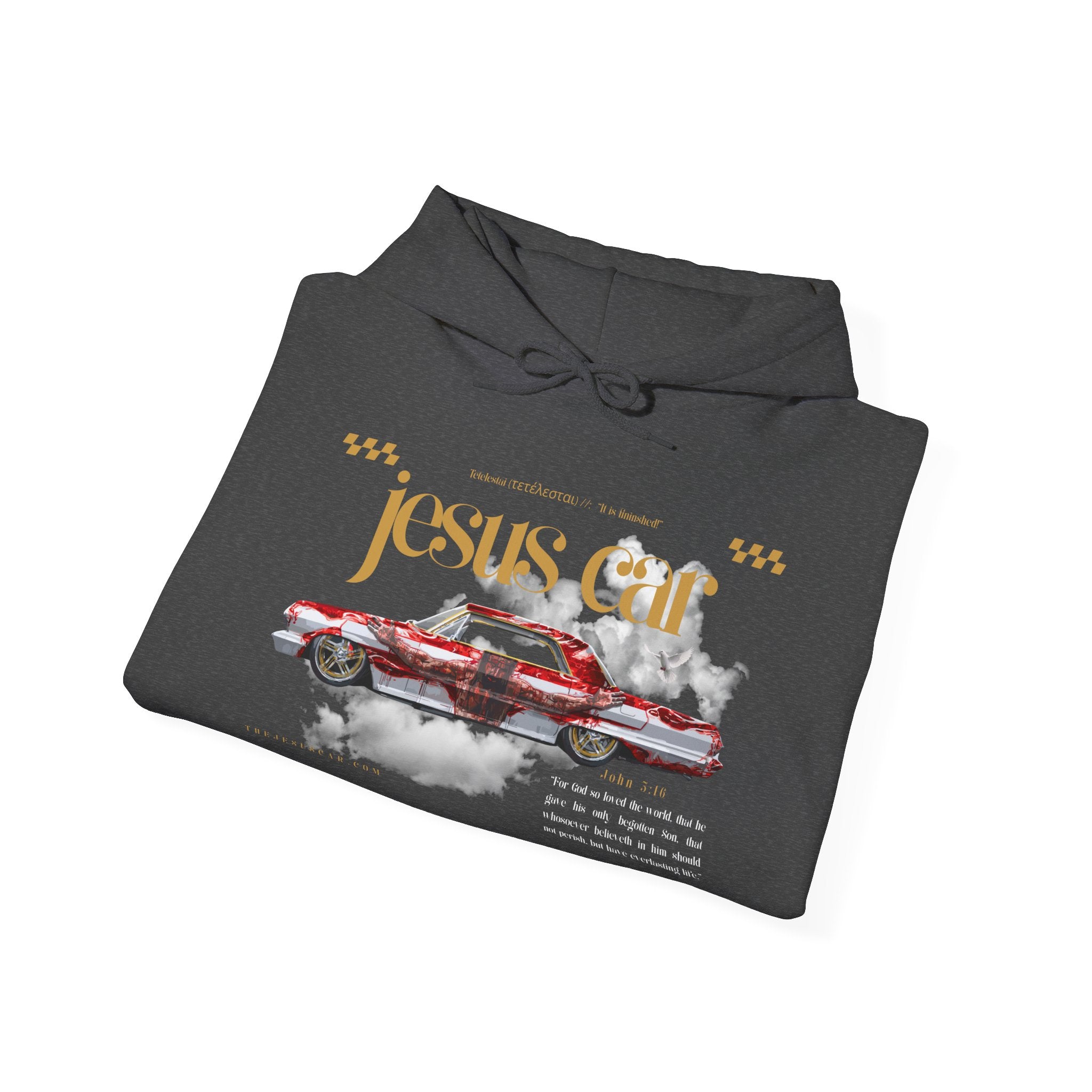 Dove Cloud Hoodie with Jesus Car, John 3:16, Religious Sweatshirt, Christian Clothing, Christian Gift, Cozy Unisex Hoodie