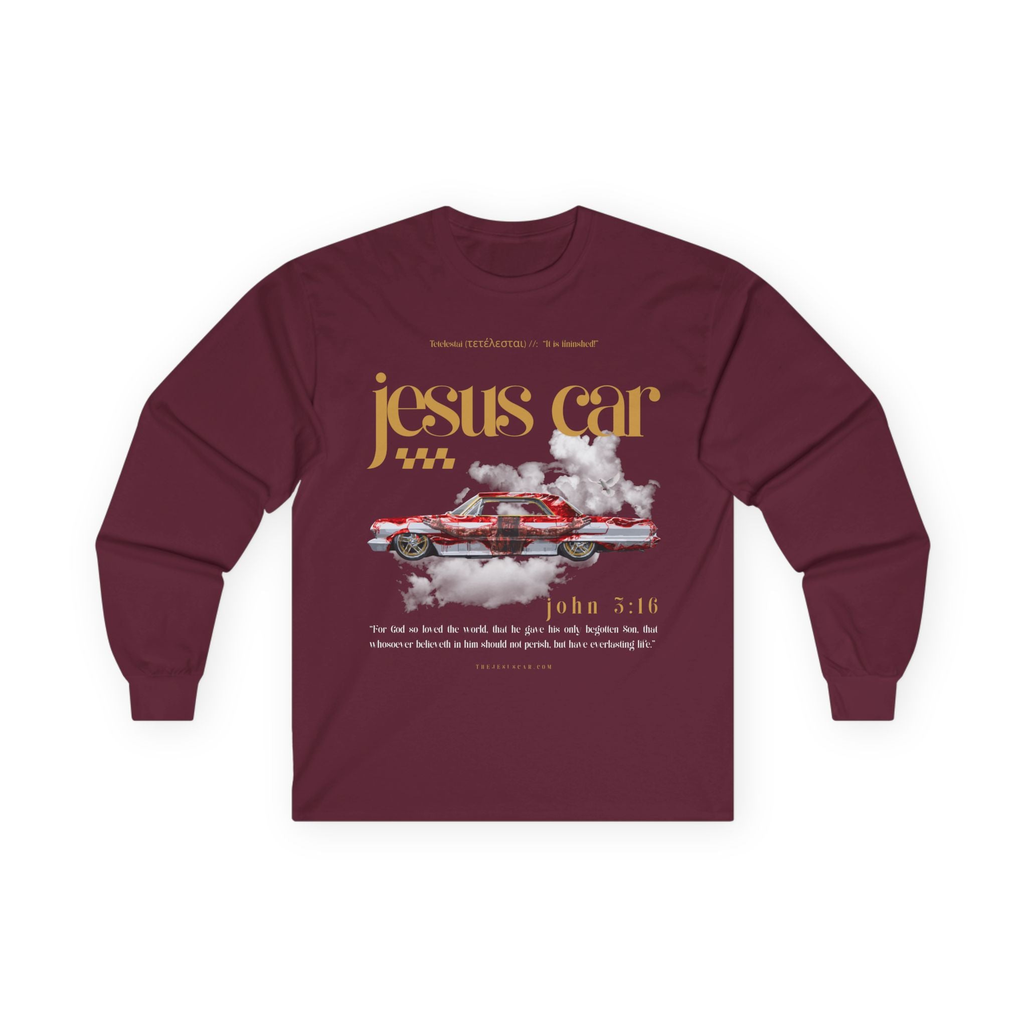 Dove Cloud Long Sleeve Tee, Jesus Car, John 3:16, Christian Clothing, Faith Apparel, Religious Gift