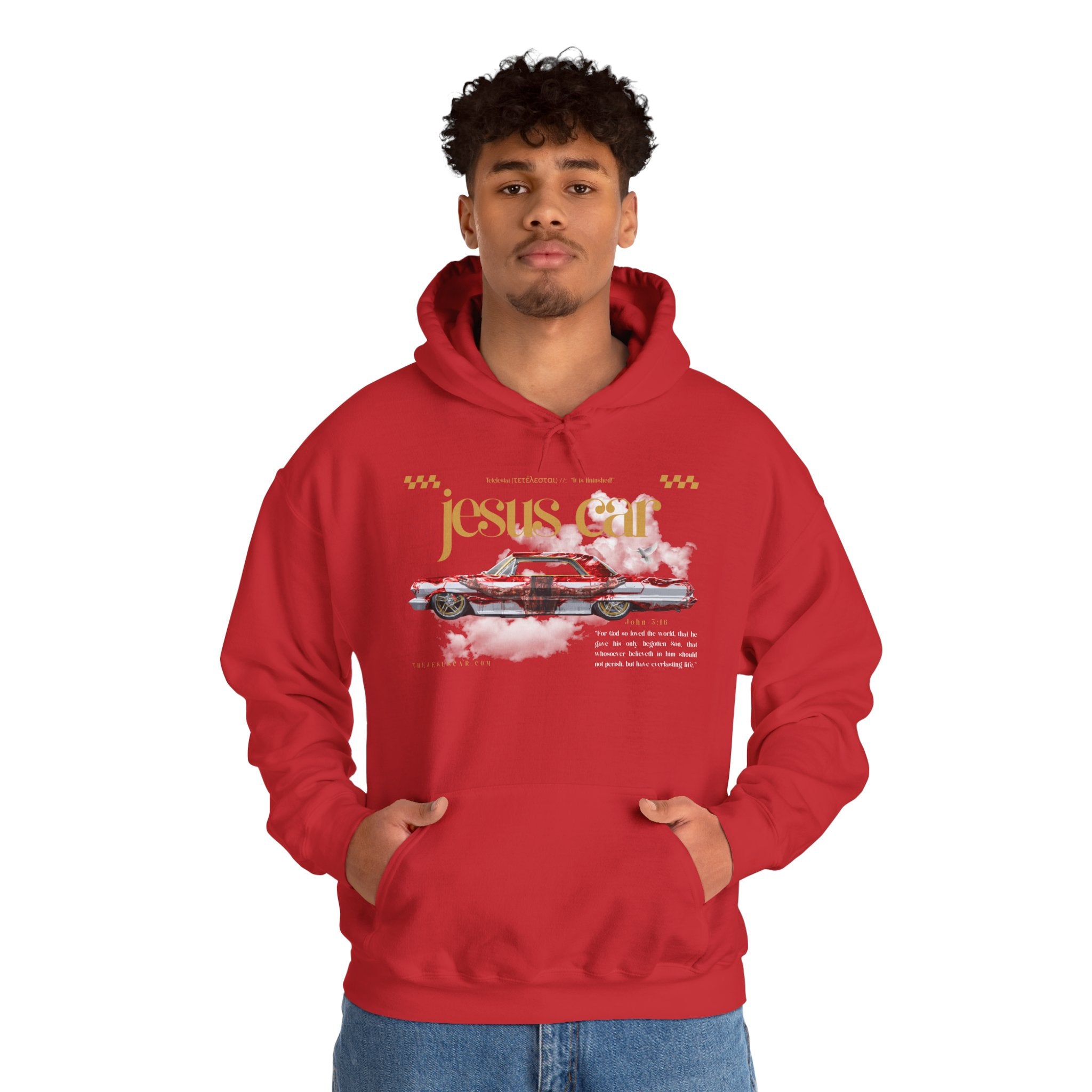 Dove Cloud Hoodie with Jesus Car, John 3:16, Religious Sweatshirt, Christian Clothing, Christian Gift, Cozy Unisex Hoodie