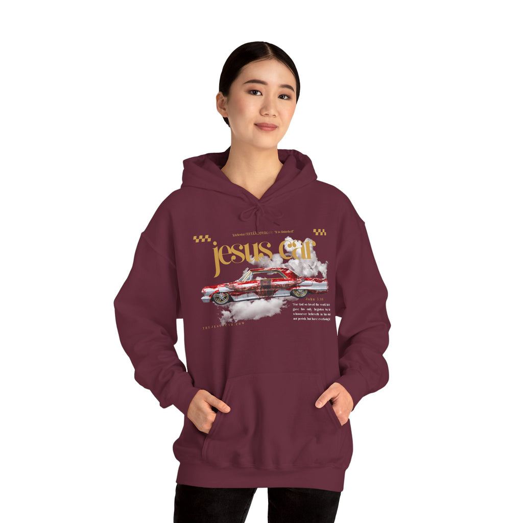 Dove Cloud Hoodie with Jesus Car, John 3:16, Religious Sweatshirt, Christian Clothing, Christian Gift, Cozy Unisex Hoodie