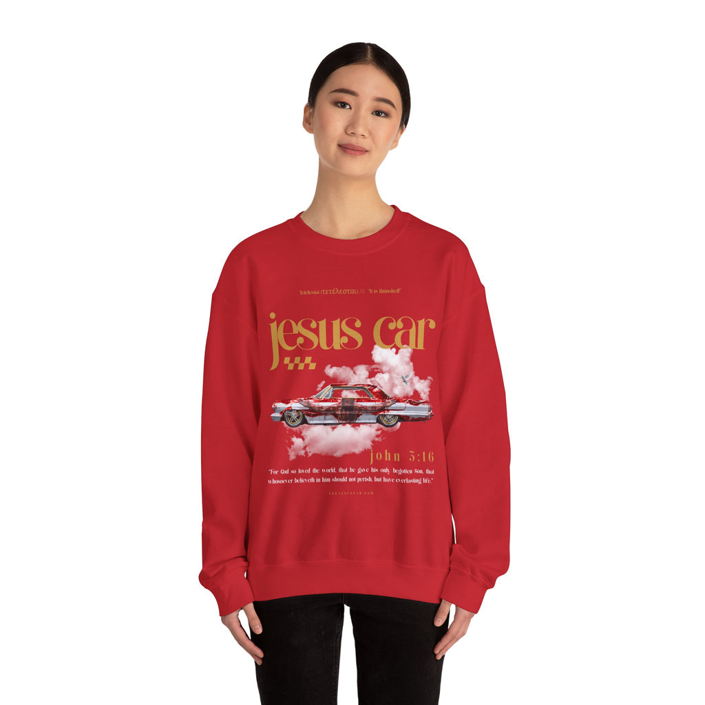 Dove Cloud Christmas Sweatshirt, Jesus Car, Unisex Crewneck, John 3:16, Christian Clothing, Christian Gift, Casual Wear, Faith-Based Apparel