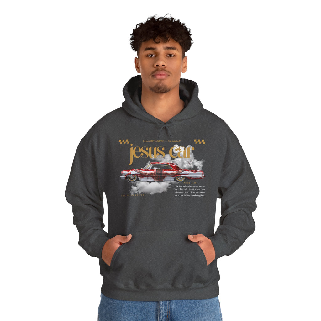 Dove Cloud Hoodie with Jesus Car, John 3:16, Religious Sweatshirt, Christian Clothing, Christian Gift, Cozy Unisex Hoodie
