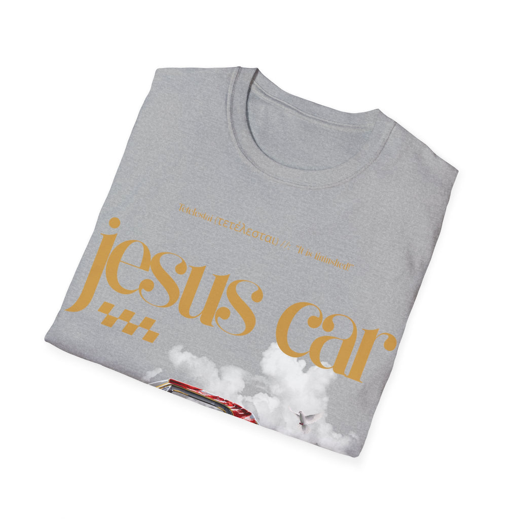 Dove Cloud Adult T-shirt - Jesus Car Unisex Softstyle T-Shirt | John 3:16, Christian Clothing, Gift for Car Lovers, Faith-Based Apparel, Jesus