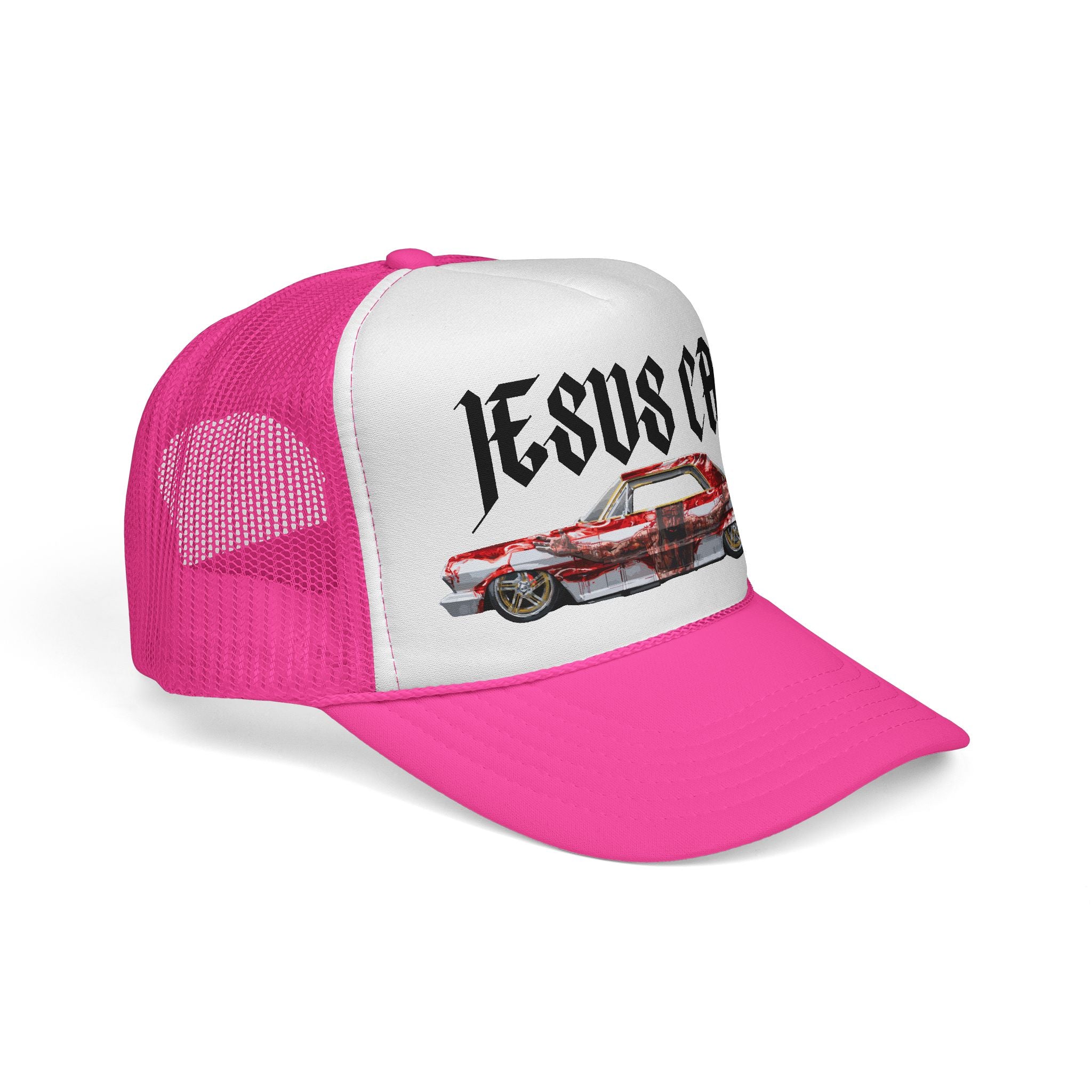 Jesus Car Trucker Cap, Faith Hat, Religious Gift, Vintage Style Headwear, Christian Apparel, Unique Trucking Merchandise