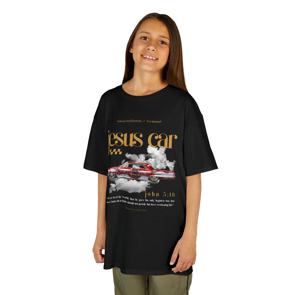 Dove Cloud - Kids Jesus Car Tee - Fun Religious T-Shirt for Children, John 3:16, Kids Christian Clothing, Christian Gift, Sunday School