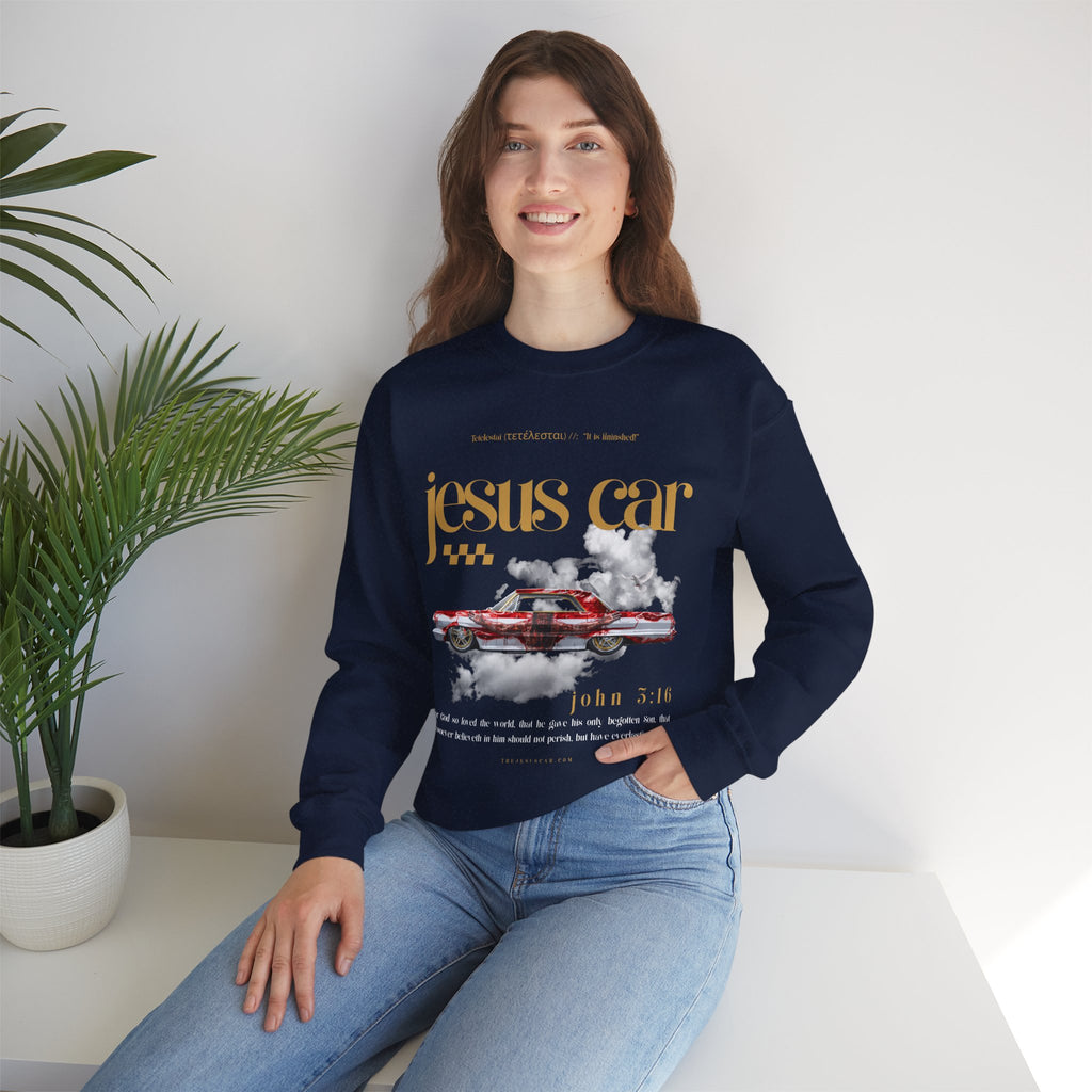 Dove Cloud Crewneck Sweatshirt, Jesus Car, John 3:16, Christian Clothing, Christian Gift, Casual Wear, Faith-Based Apparel
