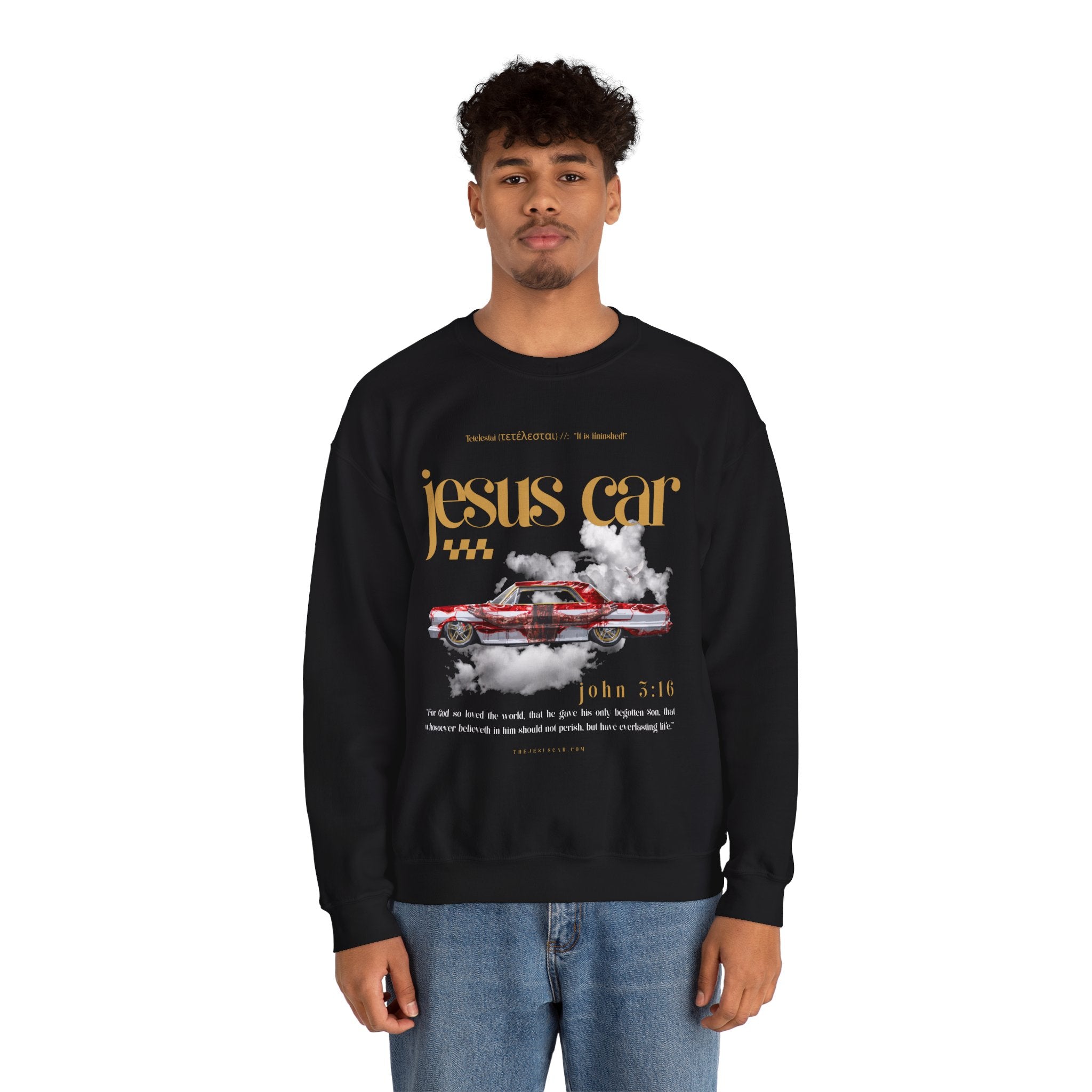 Dove Cloud Crewneck Sweatshirt, Jesus Car, John 3:16, Christian Clothing, Christian Gift, Casual Wear, Faith-Based Apparel