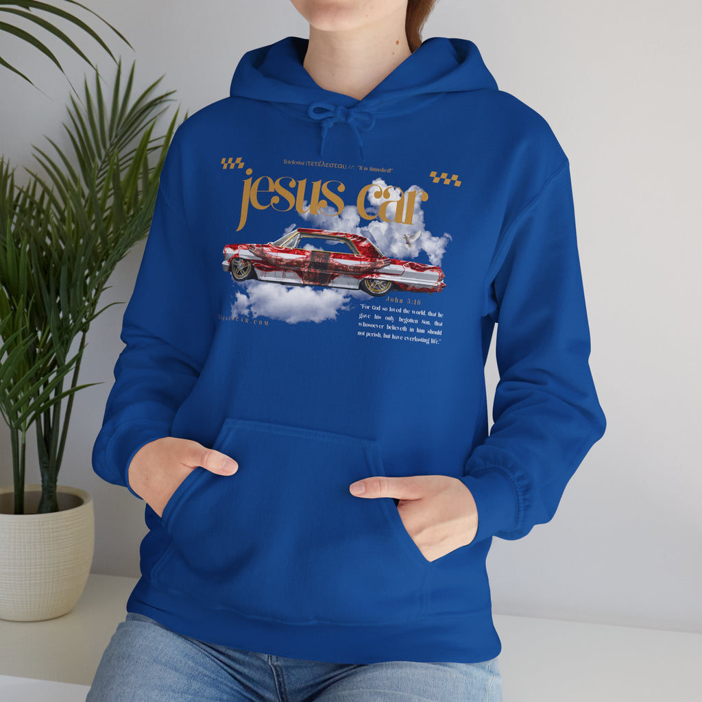 Dove Cloud Hoodie with Jesus Car, John 3:16, Religious Sweatshirt, Christian Clothing, Christian Gift, Cozy Unisex Hoodie