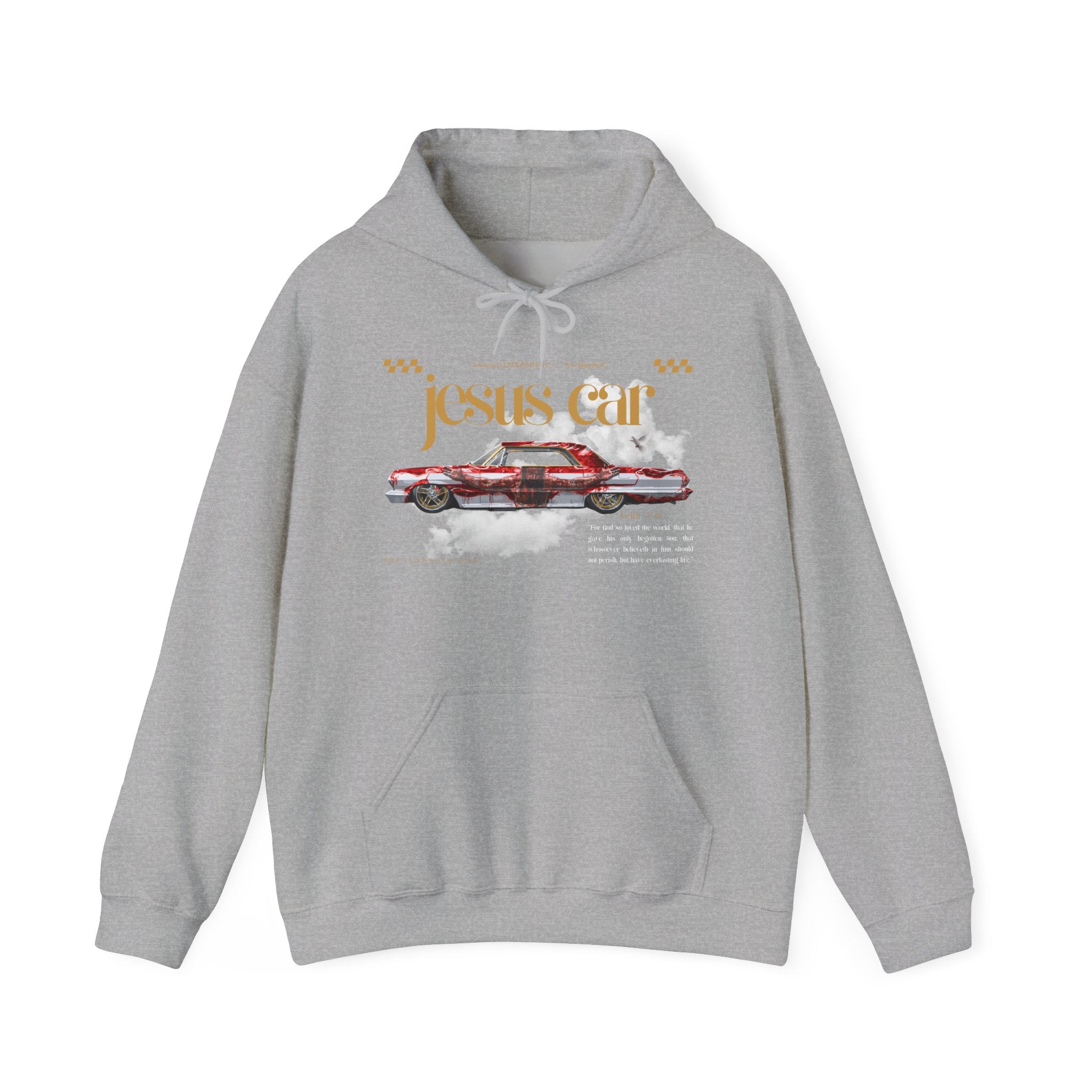 Dove Cloud Hoodie with Jesus Car, John 3:16, Religious Sweatshirt, Christian Clothing, Christian Gift, Cozy Unisex Hoodie
