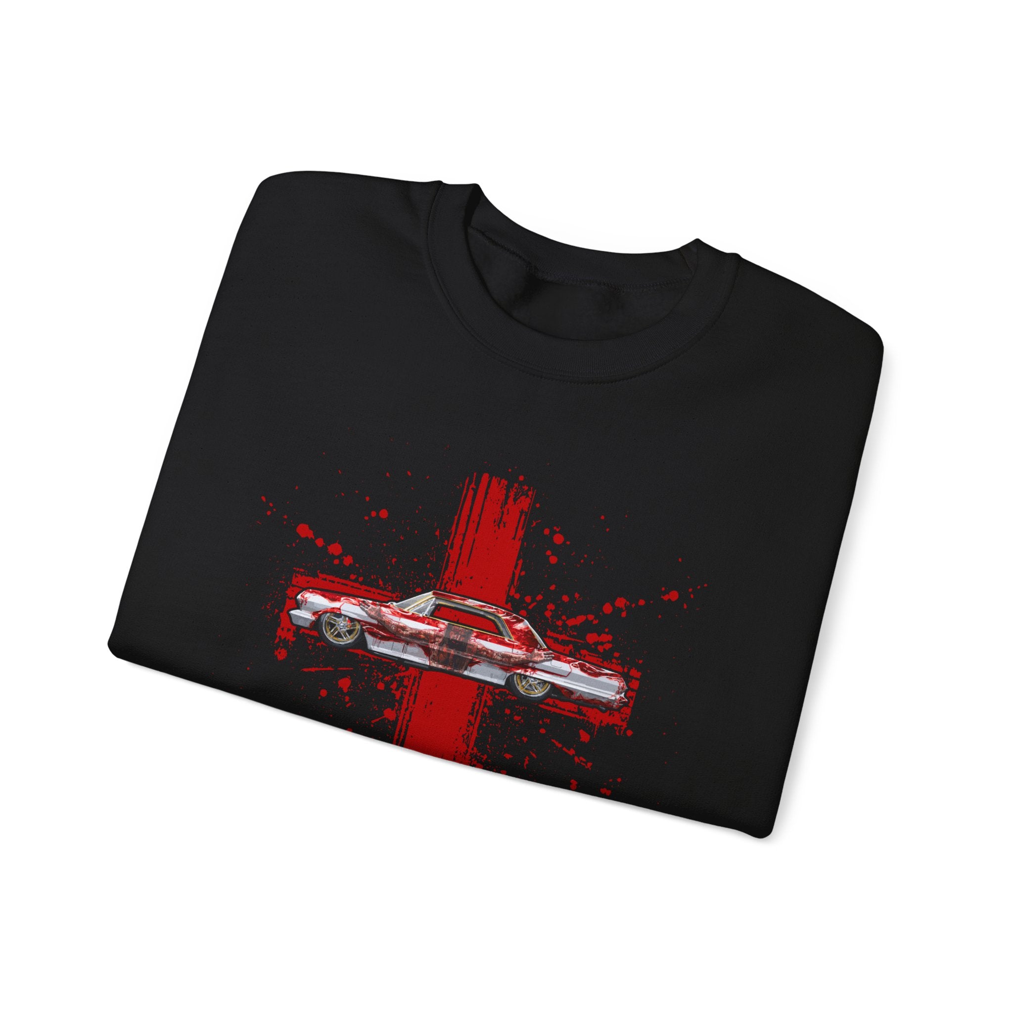 Red Cross - Jesus Car Sweatshirt, Unisex Crewneck, John 3:16, Christian Clothing, Christian Gift, Casual Wear, Faith-Based Apparel