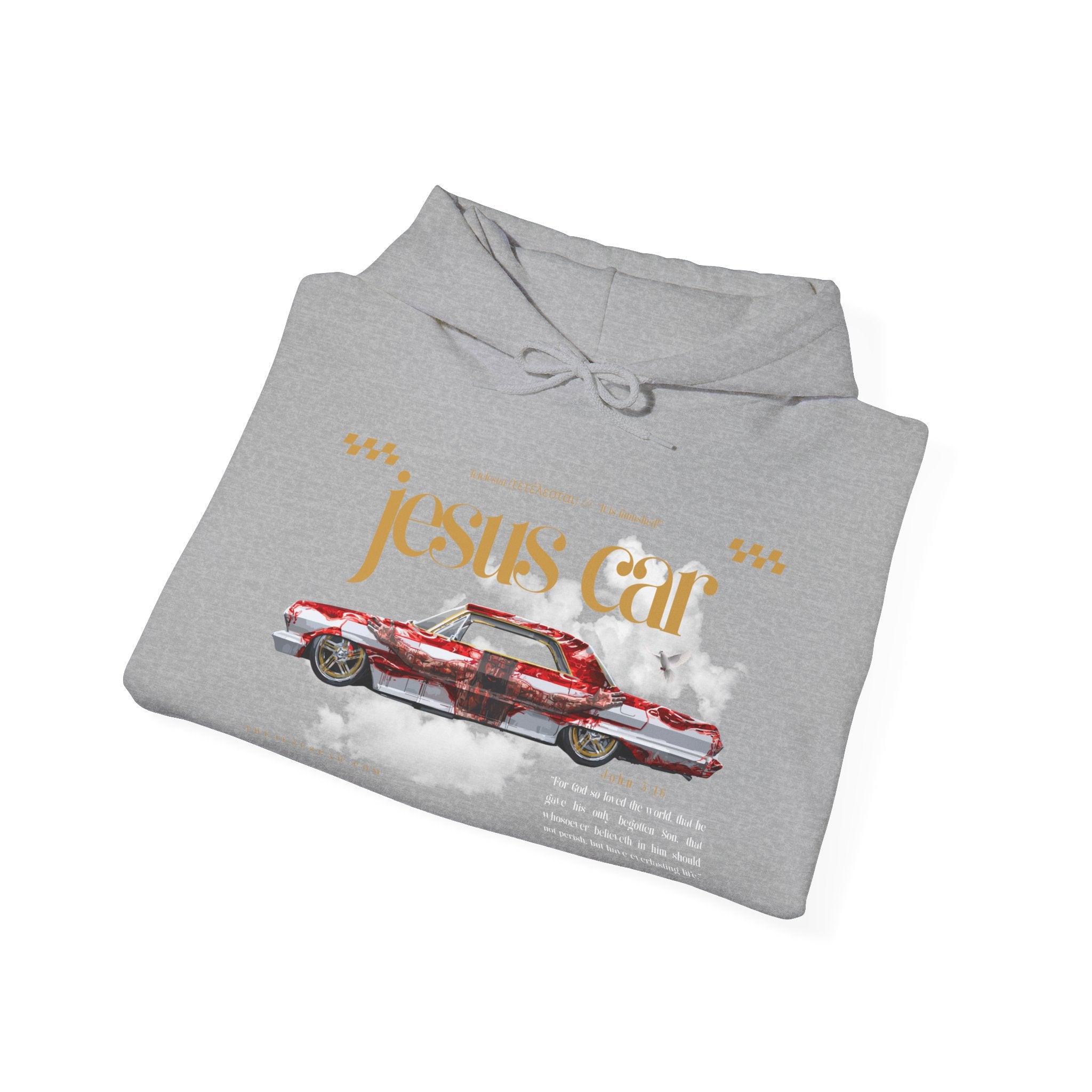 Dove Cloud Hoodie with Jesus Car, John 3:16, Religious Sweatshirt, Christian Clothing, Christian Gift, Cozy Unisex Hoodie