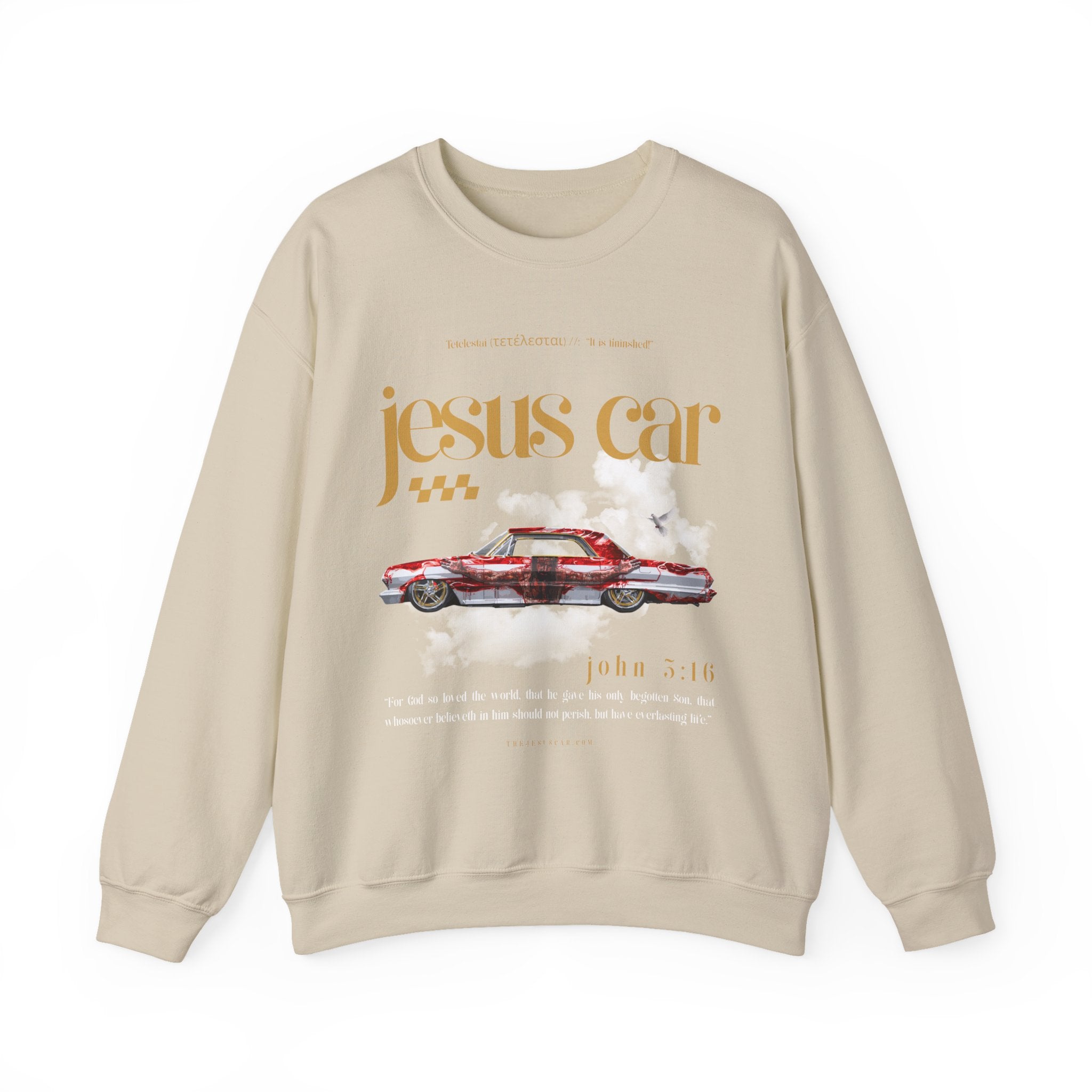 Dove Cloud Crewneck Sweatshirt, Jesus Car, John 3:16, Christian Clothing, Christian Gift, Casual Wear, Faith-Based Apparel