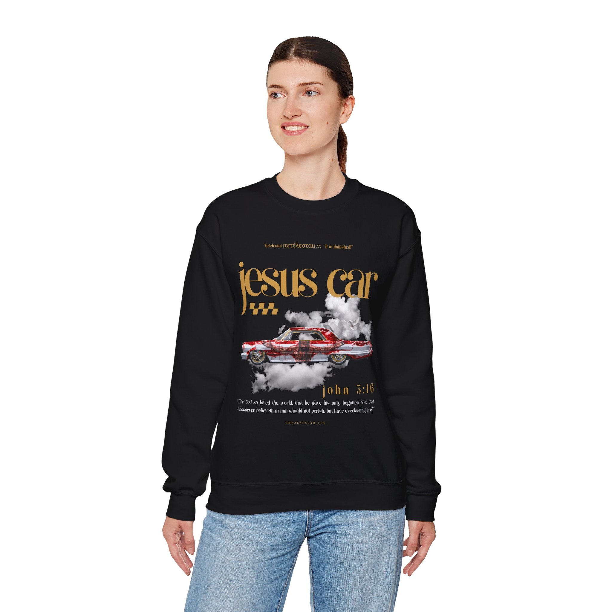 Dove Cloud Crewneck Sweatshirt, Jesus Car, John 3:16, Christian Clothing, Christian Gift, Casual Wear, Faith-Based Apparel