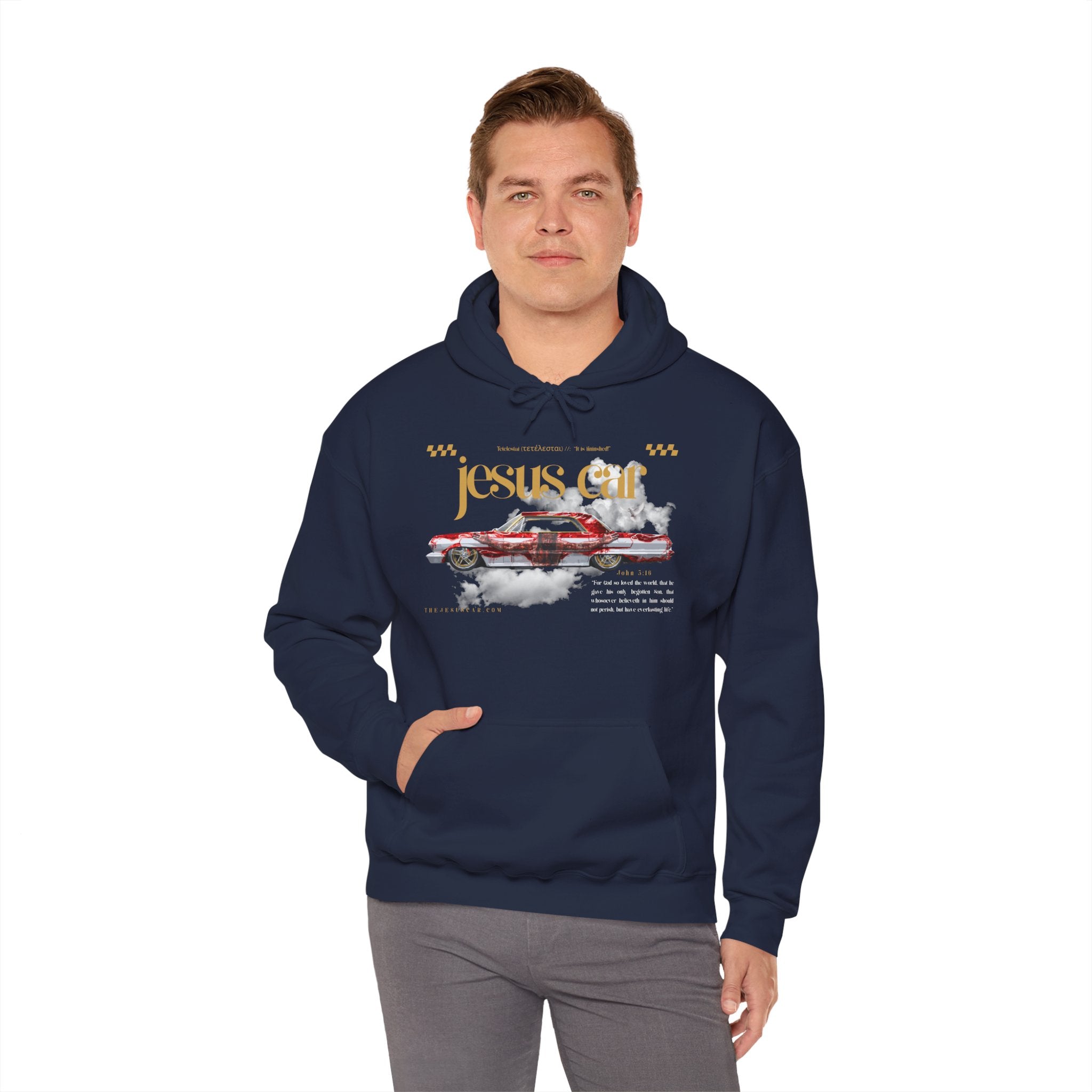 Dove Cloud Hoodie with Jesus Car, John 3:16, Religious Sweatshirt, Christian Clothing, Christian Gift, Cozy Unisex Hoodie