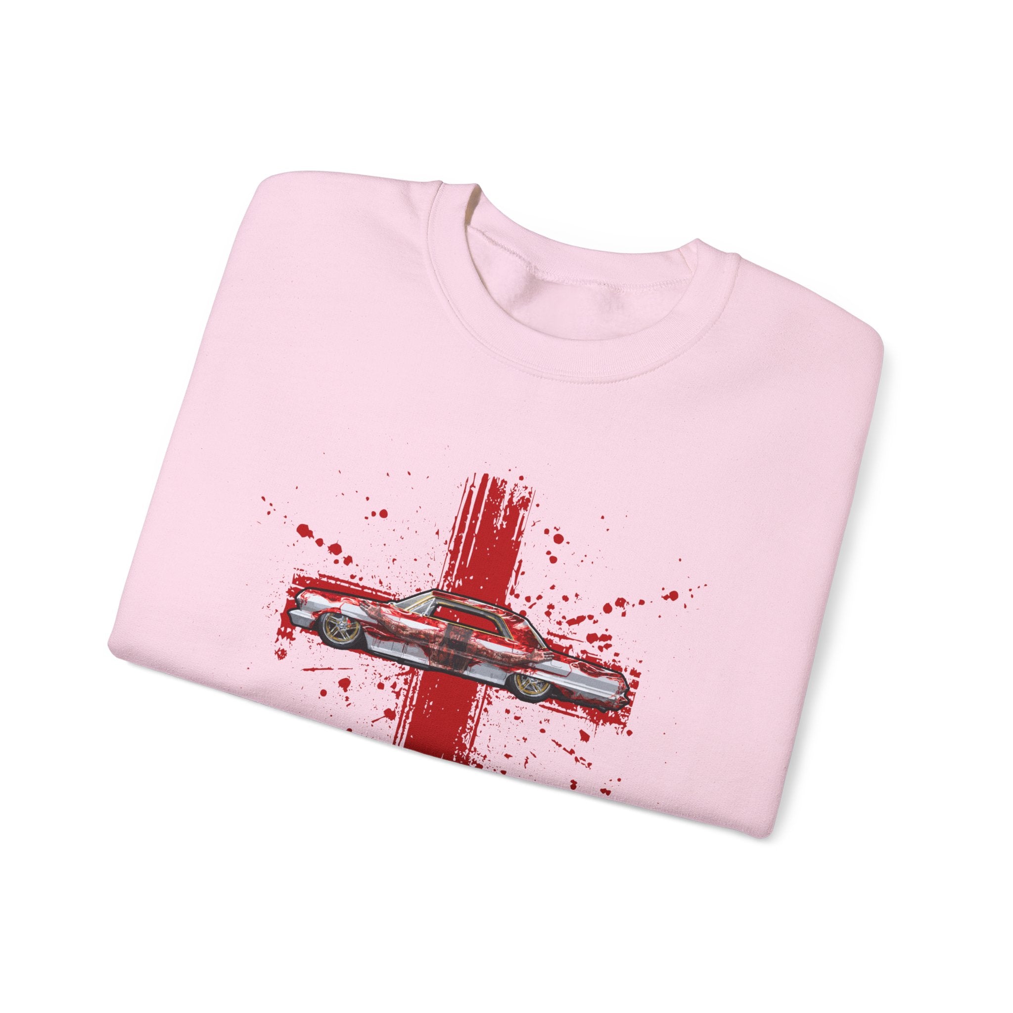 Red Cross - Jesus Car Sweatshirt, Unisex Crewneck, John 3:16, Christian Clothing, Christian Gift, Casual Wear, Faith-Based Apparel