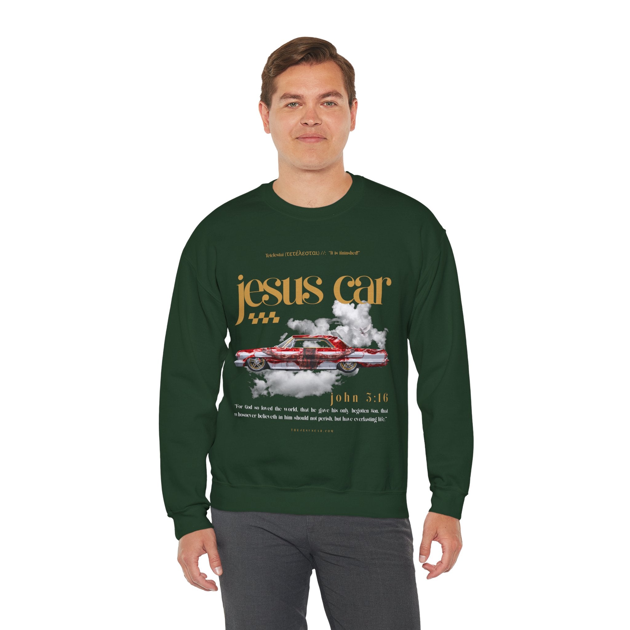 Dove Cloud Crewneck Sweatshirt, Jesus Car, John 3:16, Christian Clothing, Christian Gift, Casual Wear, Faith-Based Apparel