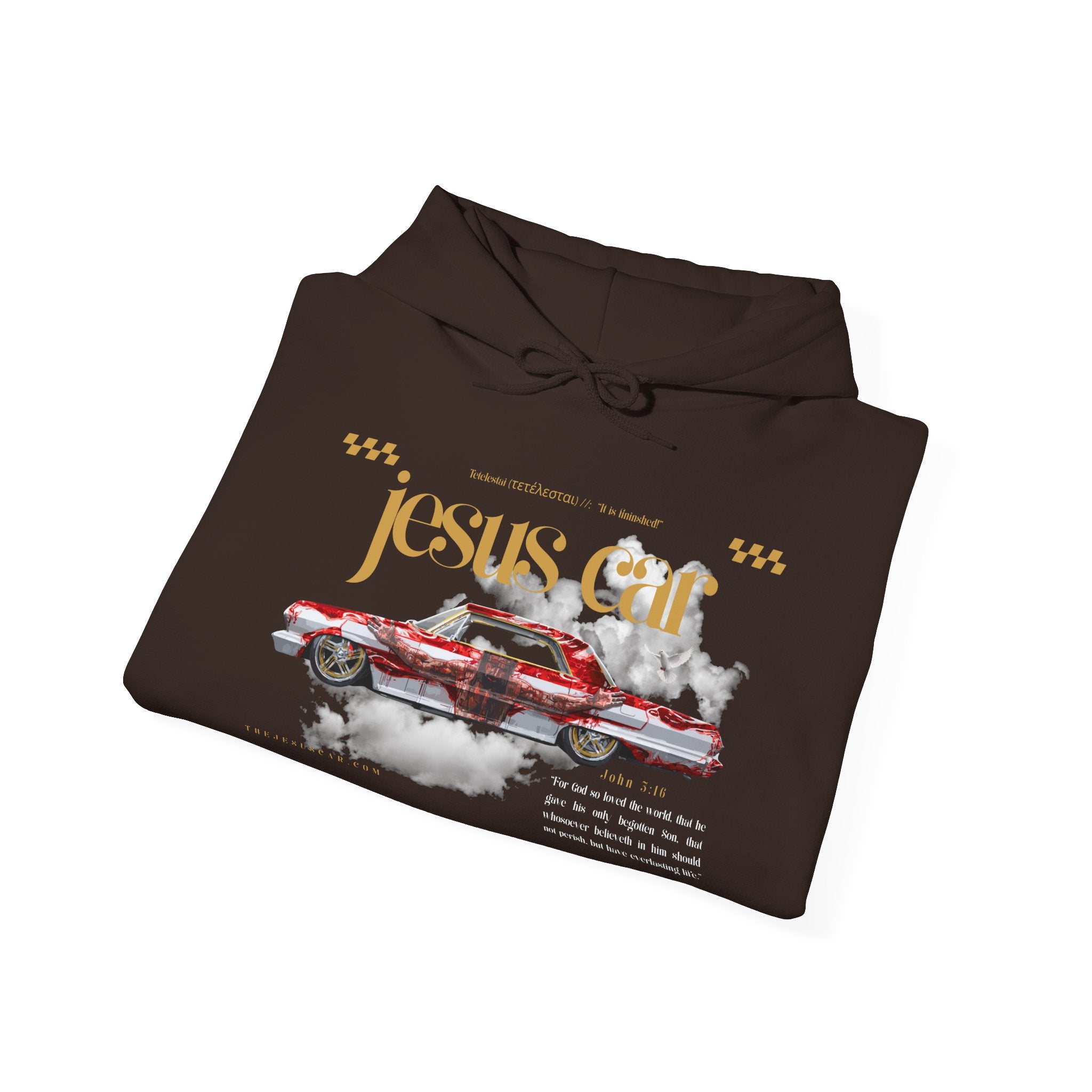 Dove Cloud Hoodie with Jesus Car, John 3:16, Religious Sweatshirt, Christian Clothing, Christian Gift, Cozy Unisex Hoodie