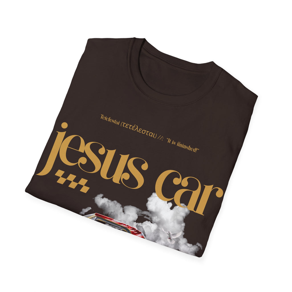 Dove Cloud Adult T-shirt - Jesus Car Unisex Softstyle T-Shirt | John 3:16, Christian Clothing, Gift for Car Lovers, Faith-Based Apparel, Jesus