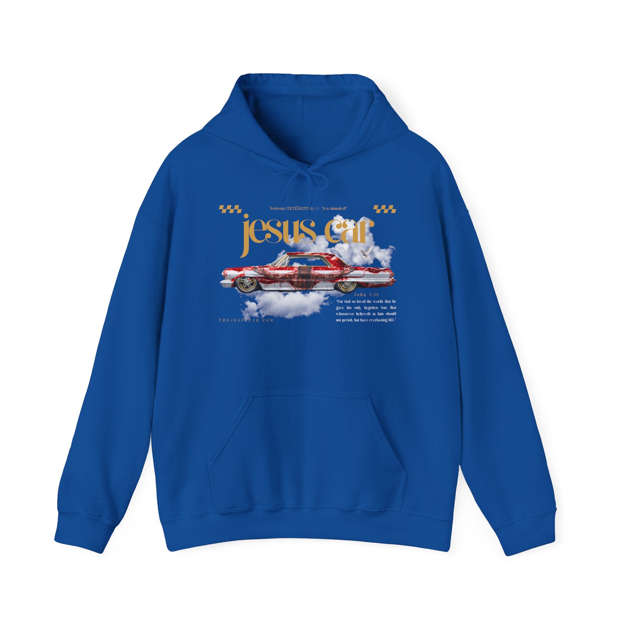 Dove Cloud Hoodie with Jesus Car, John 3:16, Religious Sweatshirt, Christian Clothing, Christian Gift, Cozy Unisex Hoodie
