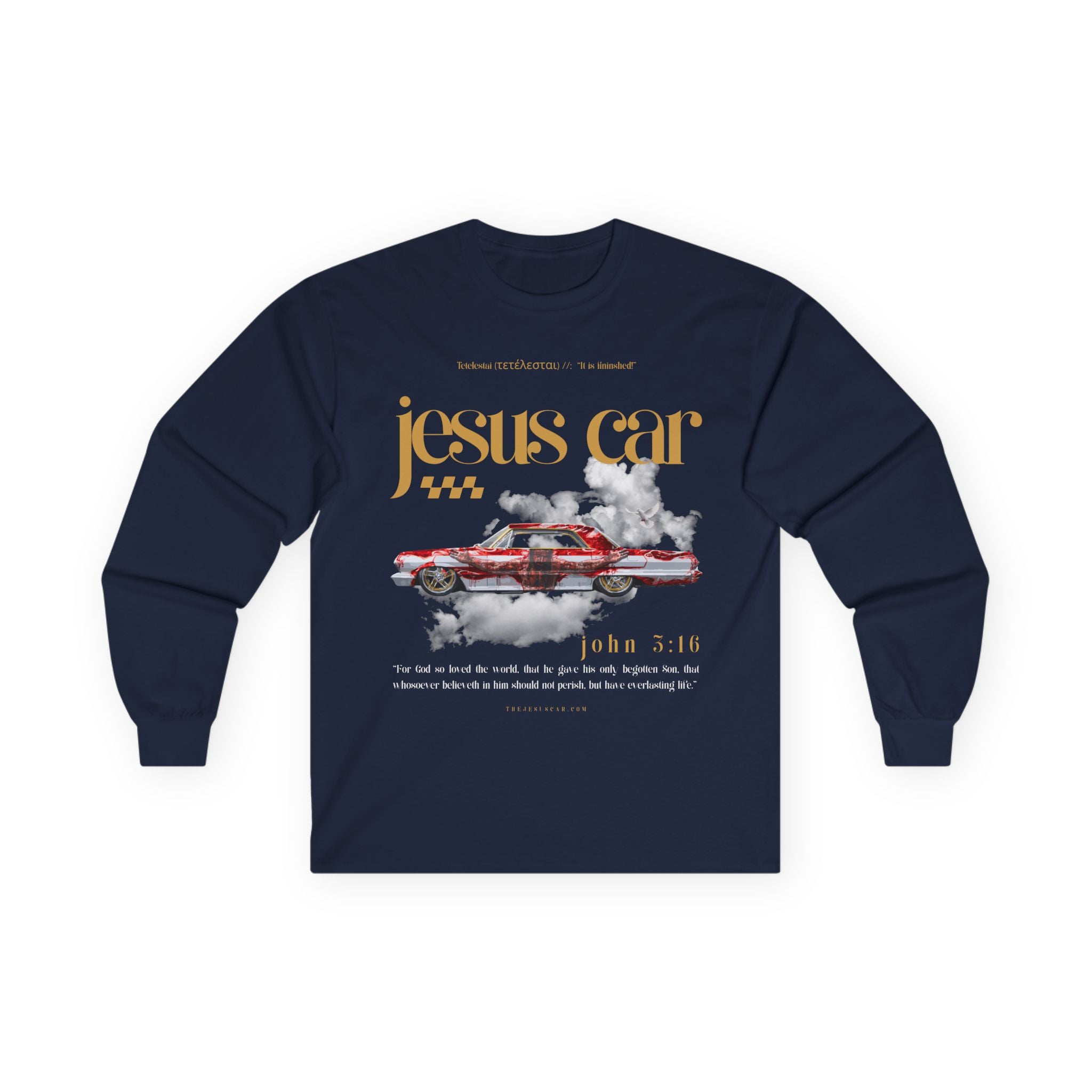 Dove Cloud Long Sleeve Tee, Jesus Car, John 3:16, Christian Clothing, Faith Apparel, Religious Gift