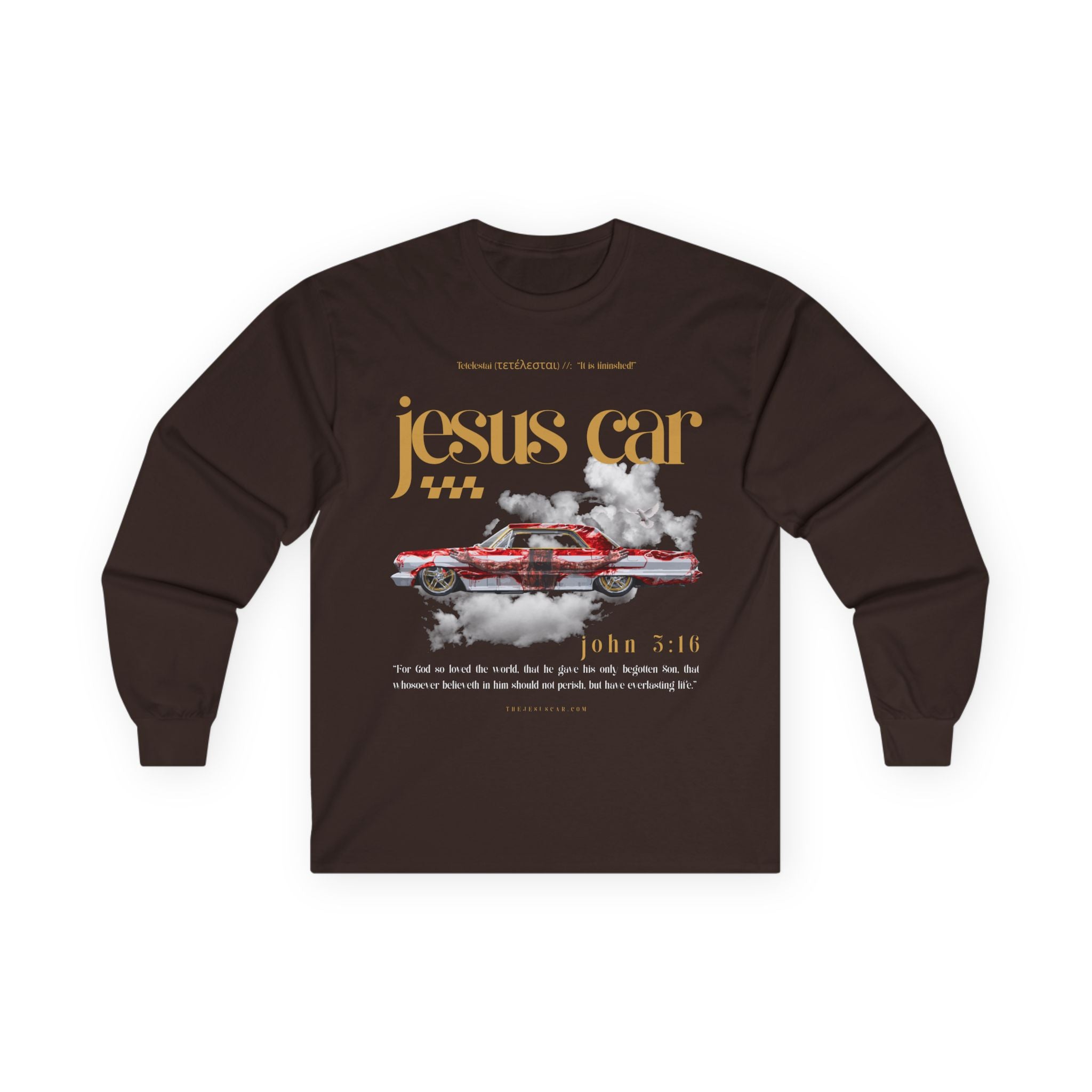 Dove Cloud Long Sleeve Tee, Jesus Car, John 3:16, Christian Clothing, Faith Apparel, Religious Gift