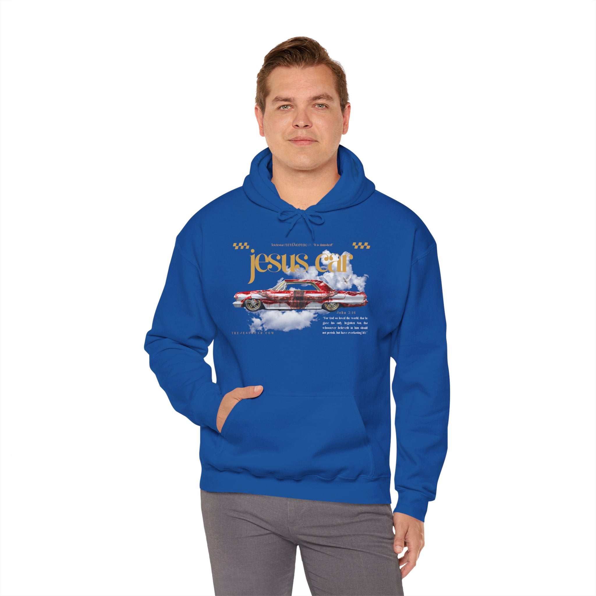 Dove Cloud Hoodie with Jesus Car, John 3:16, Religious Sweatshirt, Christian Clothing, Christian Gift, Cozy Unisex Hoodie