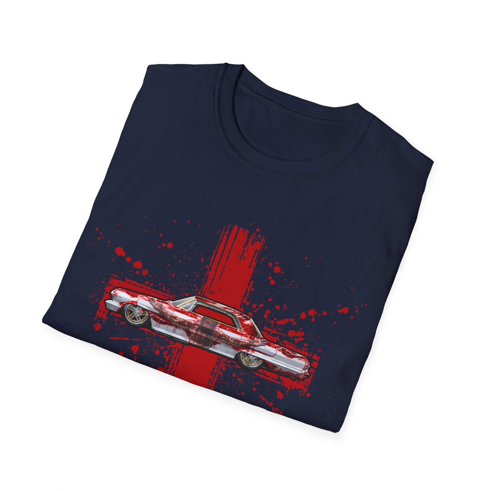 Red Cross Adult T-Shirt | Jesus Car, John 3:16, Christian Clothing, Gift for Car Lovers, Faith-Based Apparel, Jesus