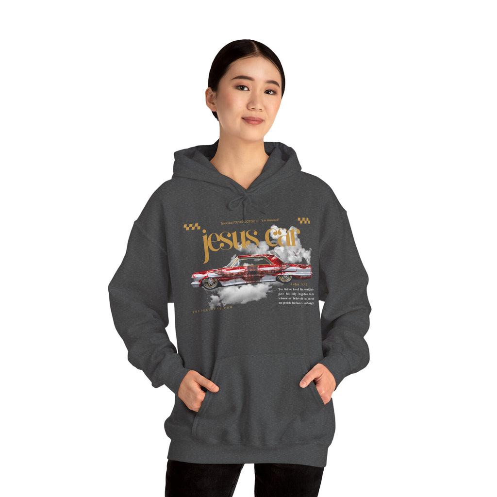 Dove Cloud Hoodie with Jesus Car, John 3:16, Religious Sweatshirt, Christian Clothing, Christian Gift, Cozy Unisex Hoodie