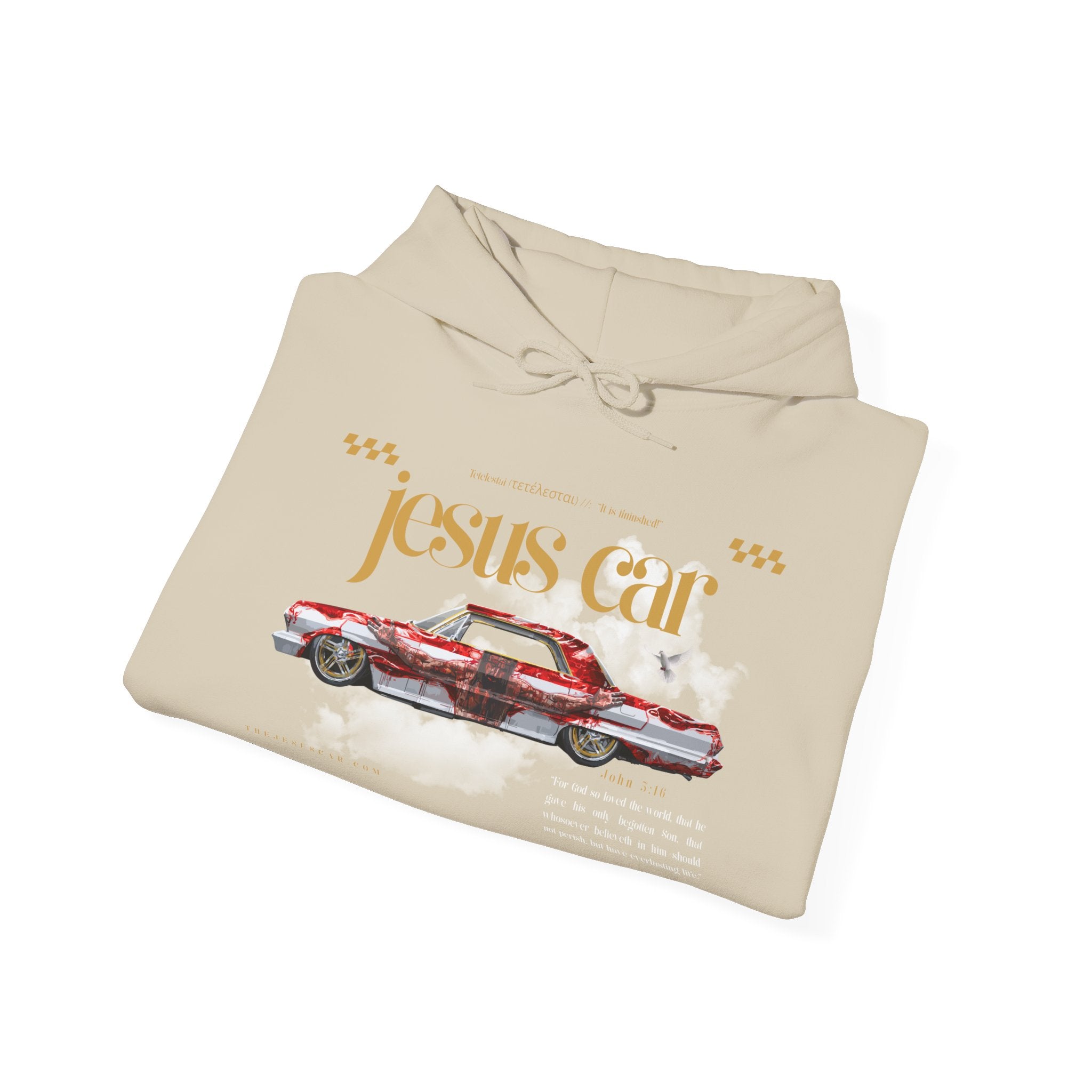 Dove Cloud Hoodie with Jesus Car, John 3:16, Religious Sweatshirt, Christian Clothing, Christian Gift, Cozy Unisex Hoodie