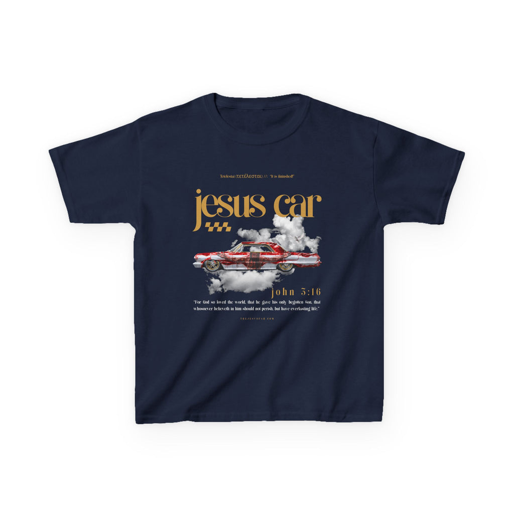 Dove Cloud - Kids Jesus Car Tee - Fun Religious T-Shirt for Children, John 3:16, Kids Christian Clothing, Christian Gift, Sunday School