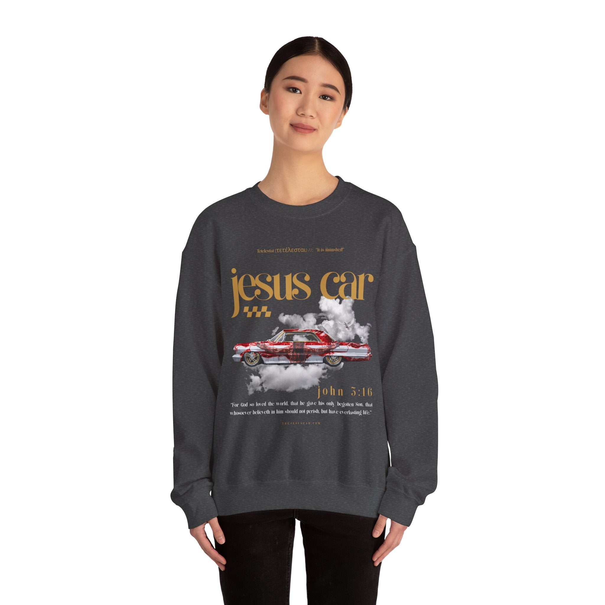 Dove Cloud Crewneck Sweatshirt, Jesus Car, John 3:16, Christian Clothing, Christian Gift, Casual Wear, Faith-Based Apparel