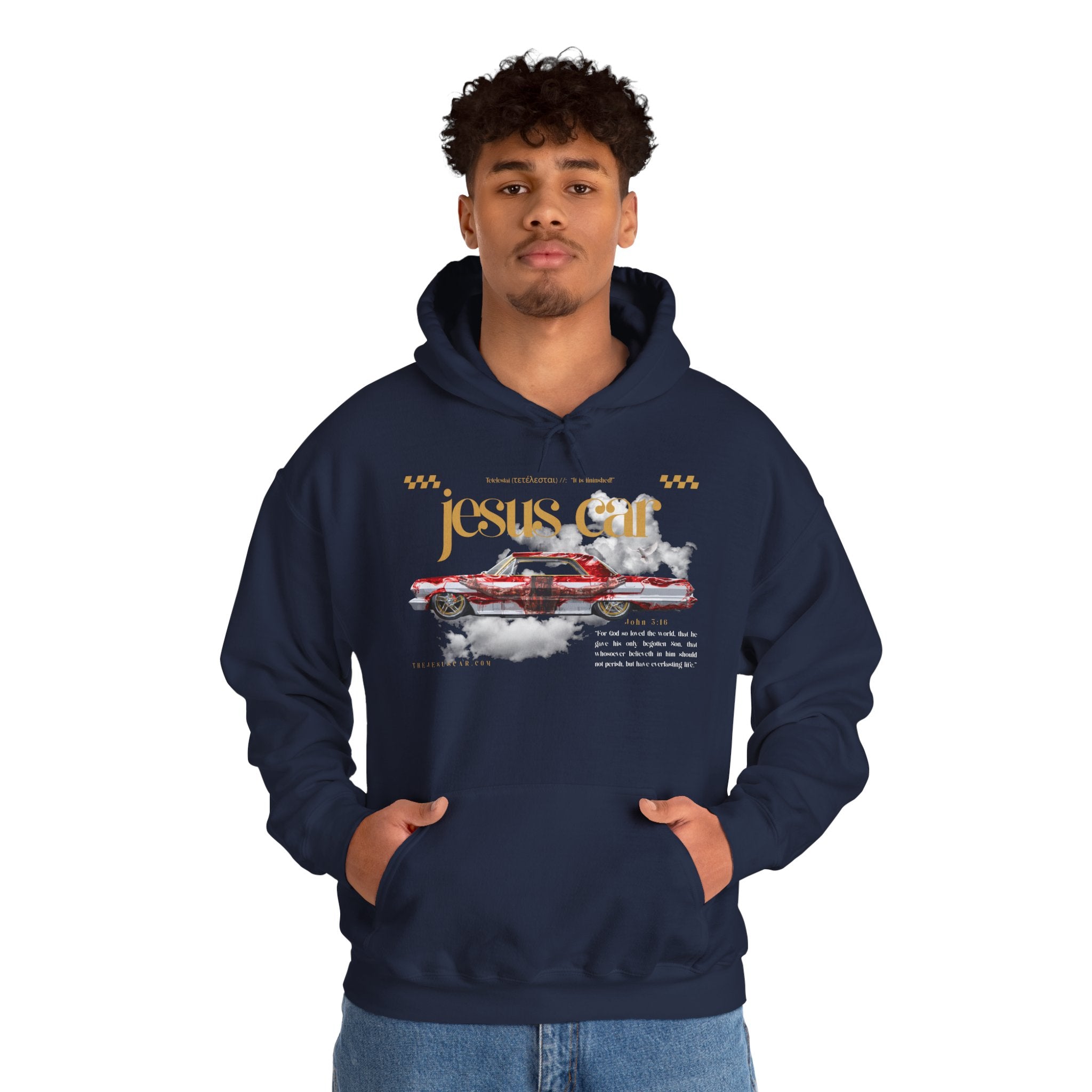 Dove Cloud Hoodie with Jesus Car, John 3:16, Religious Sweatshirt, Christian Clothing, Christian Gift, Cozy Unisex Hoodie