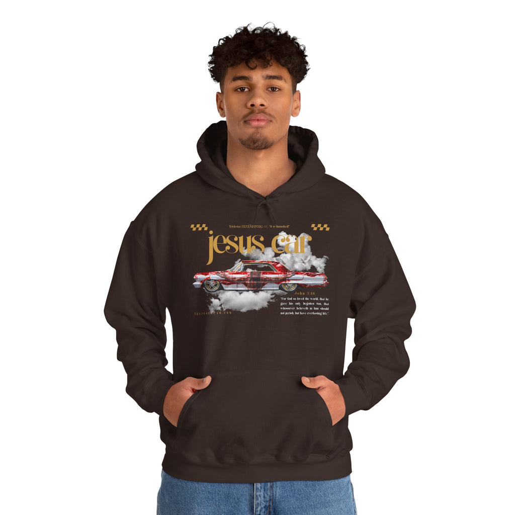 Dove Cloud Hoodie with Jesus Car, John 3:16, Religious Sweatshirt, Christian Clothing, Christian Gift, Cozy Unisex Hoodie