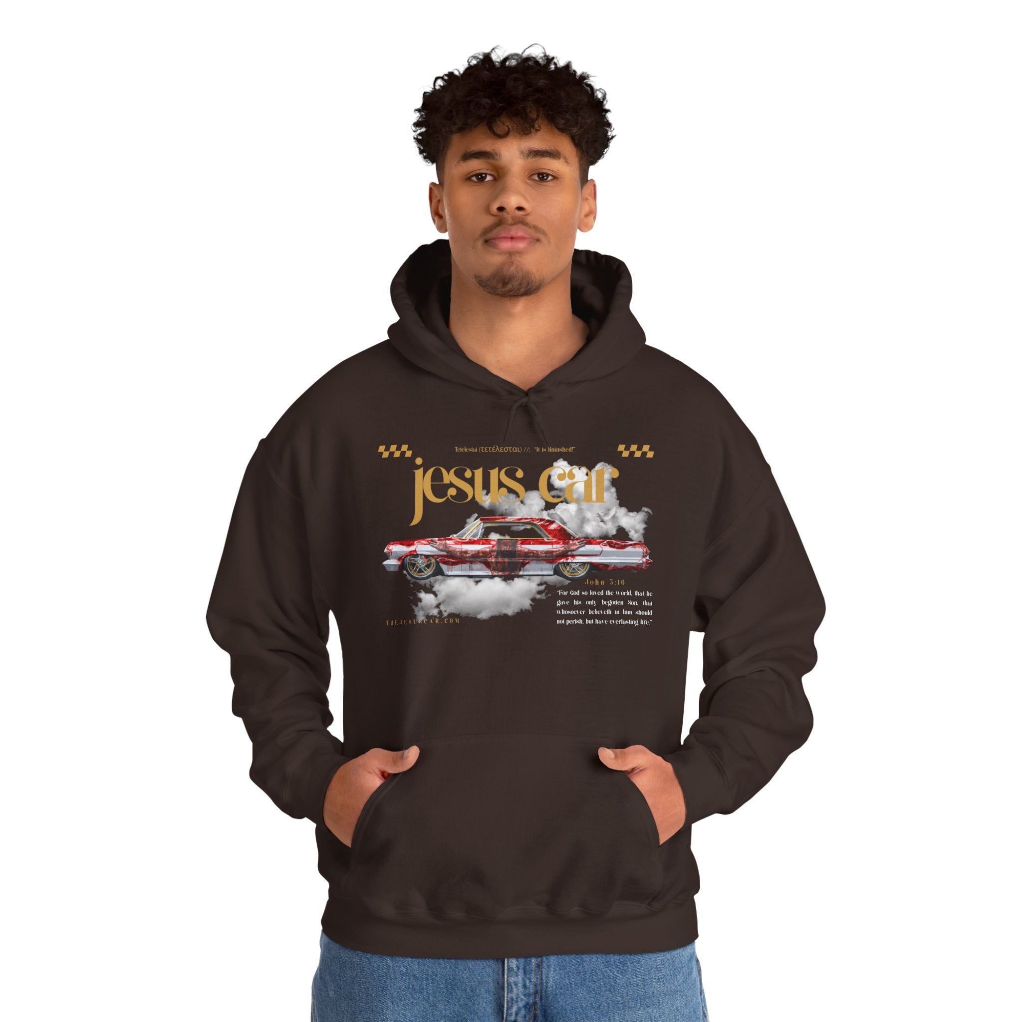 Dove Cloud Hoodie with Jesus Car, John 3:16, Religious Sweatshirt, Christian Clothing, Christian Gift, Cozy Unisex Hoodie