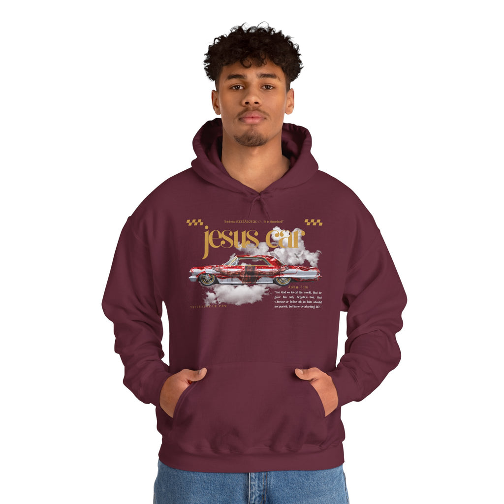 Dove Cloud Hoodie with Jesus Car, John 3:16, Religious Sweatshirt, Christian Clothing, Christian Gift, Cozy Unisex Hoodie
