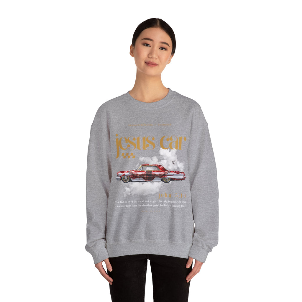 Dove Cloud Crewneck Sweatshirt, Jesus Car, John 3:16, Christian Clothing, Christian Gift, Casual Wear, Faith-Based Apparel