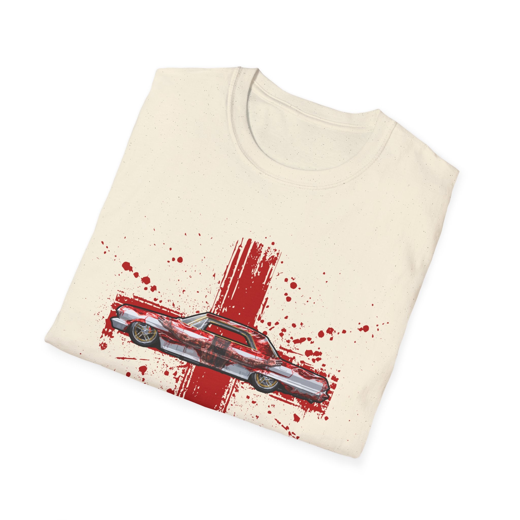 Red Cross Adult T-Shirt | Jesus Car, John 3:16, Christian Clothing, Gift for Car Lovers, Faith-Based Apparel, Jesus