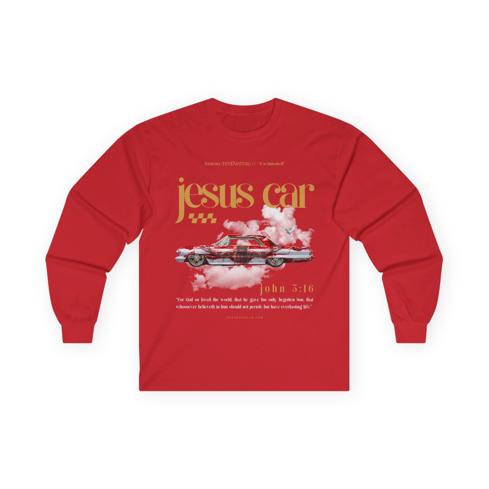 Dove Cloud Long Sleeve Tee, Jesus Car, John 3:16, Christian Clothing, Faith Apparel, Religious Gift