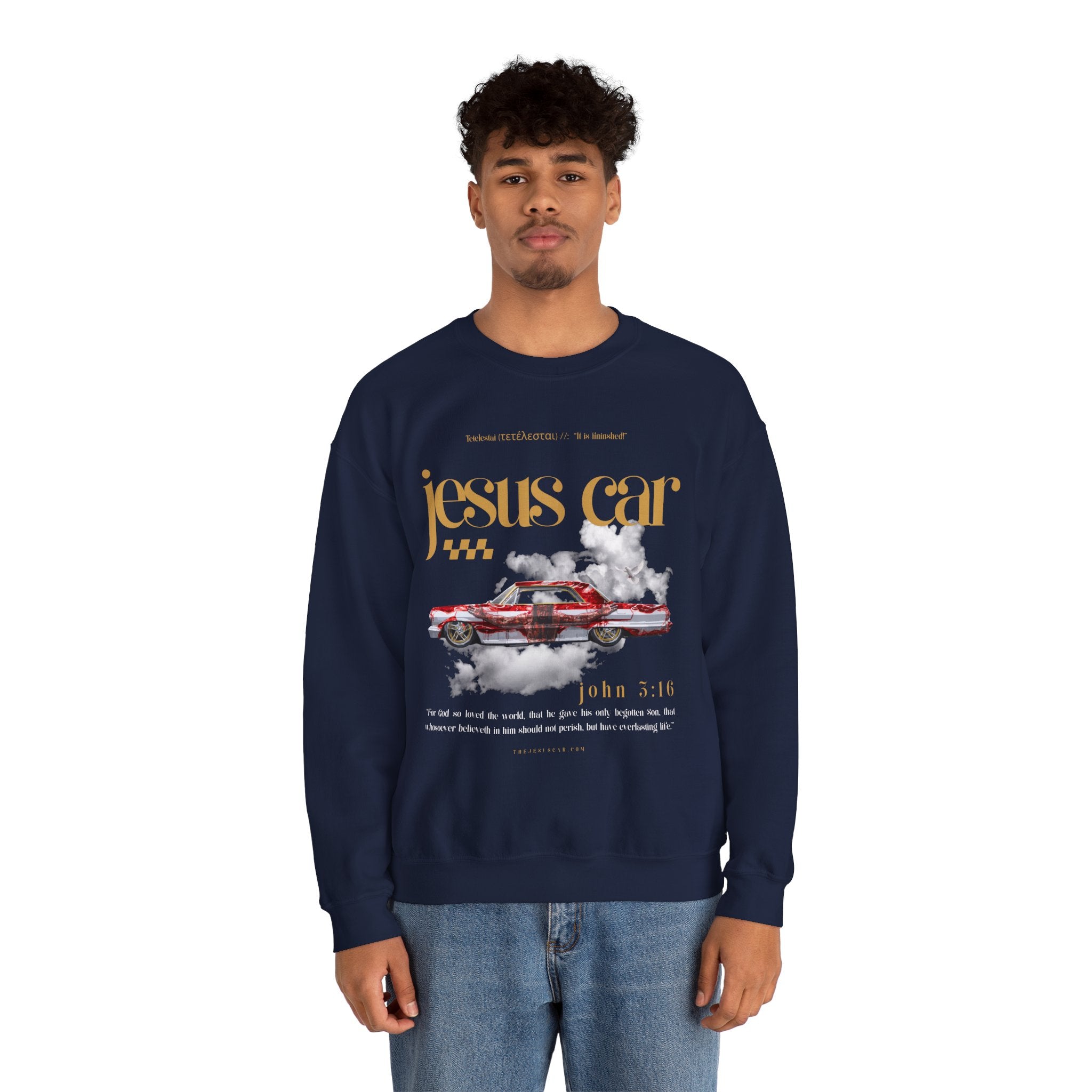 Dove Cloud Crewneck Sweatshirt, Jesus Car, John 3:16, Christian Clothing, Christian Gift, Casual Wear, Faith-Based Apparel