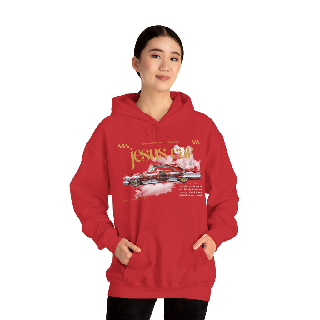 Dove Cloud Hoodie with Jesus Car, John 3:16, Religious Sweatshirt, Christian Clothing, Christian Gift, Cozy Unisex Hoodie
