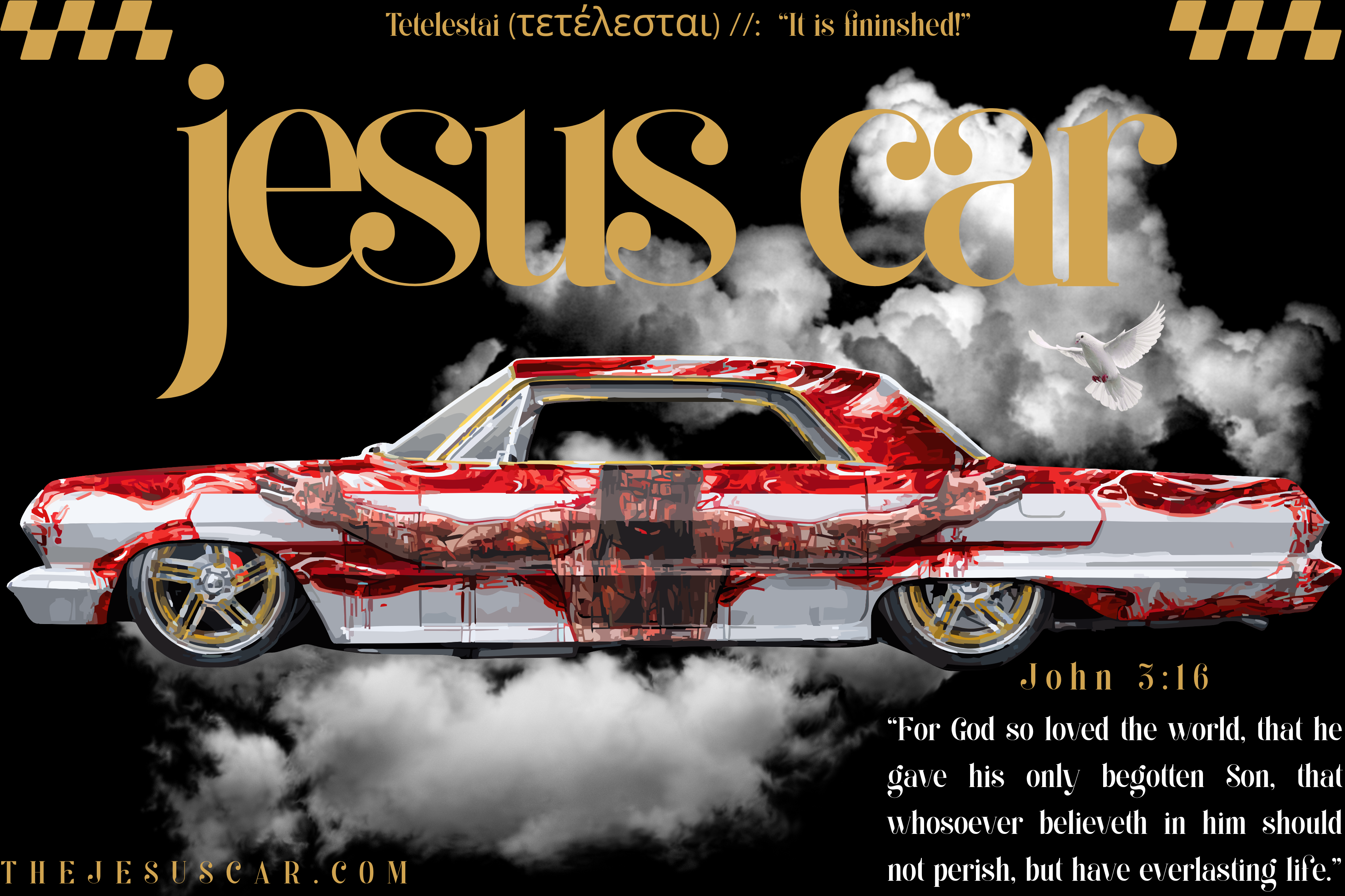 Dove Cloud Hoodie with Jesus Car, John 3:16, Religious Sweatshirt, Christian Clothing, Christian Gift, Cozy Unisex Hoodie