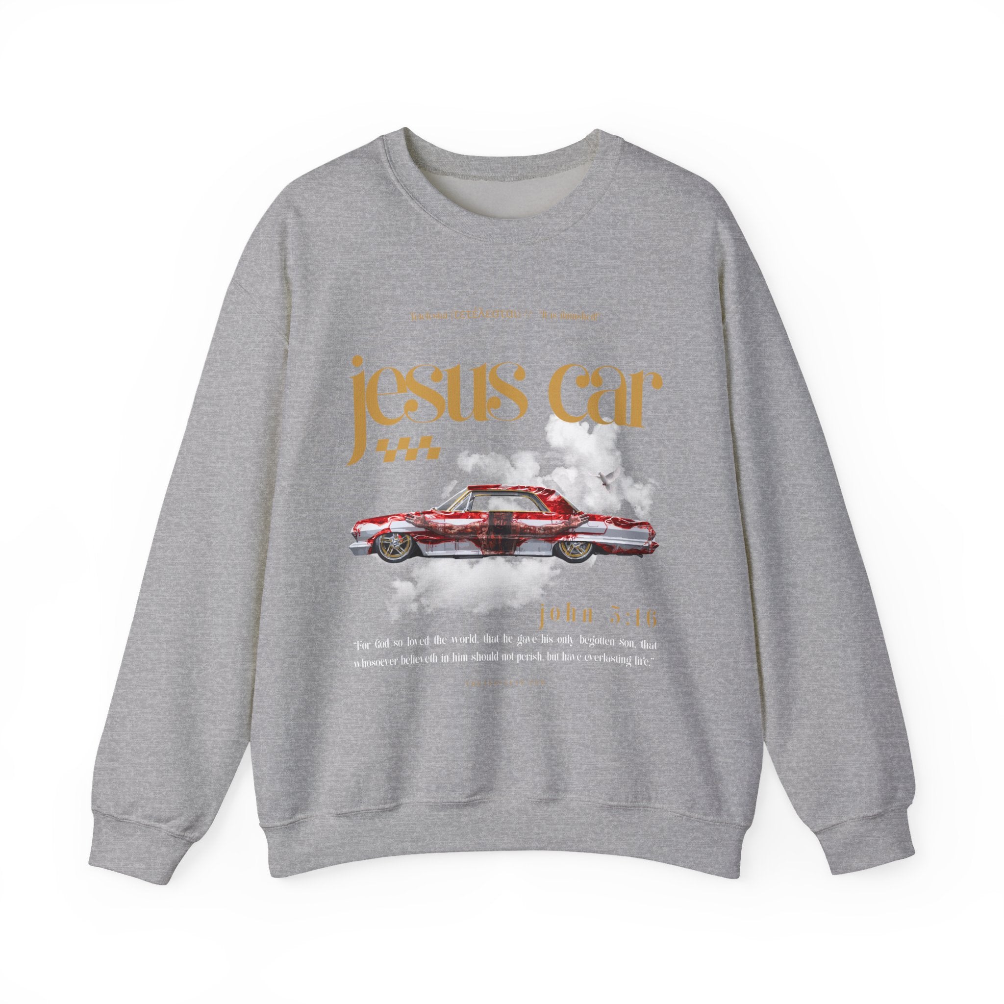 Dove Cloud Crewneck Sweatshirt, Jesus Car, John 3:16, Christian Clothing, Christian Gift, Casual Wear, Faith-Based Apparel