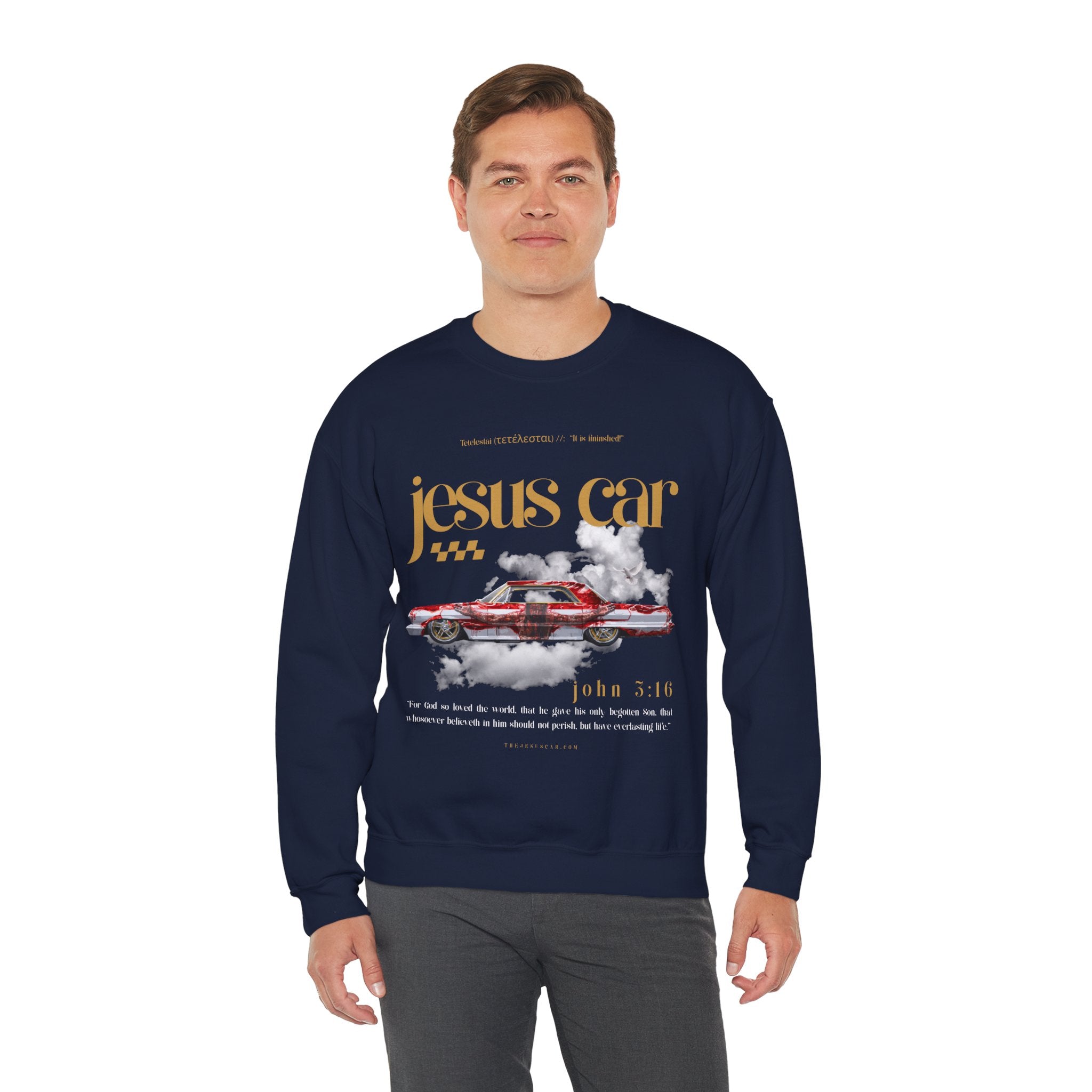 Dove Cloud Crewneck Sweatshirt, Jesus Car, John 3:16, Christian Clothing, Christian Gift, Casual Wear, Faith-Based Apparel