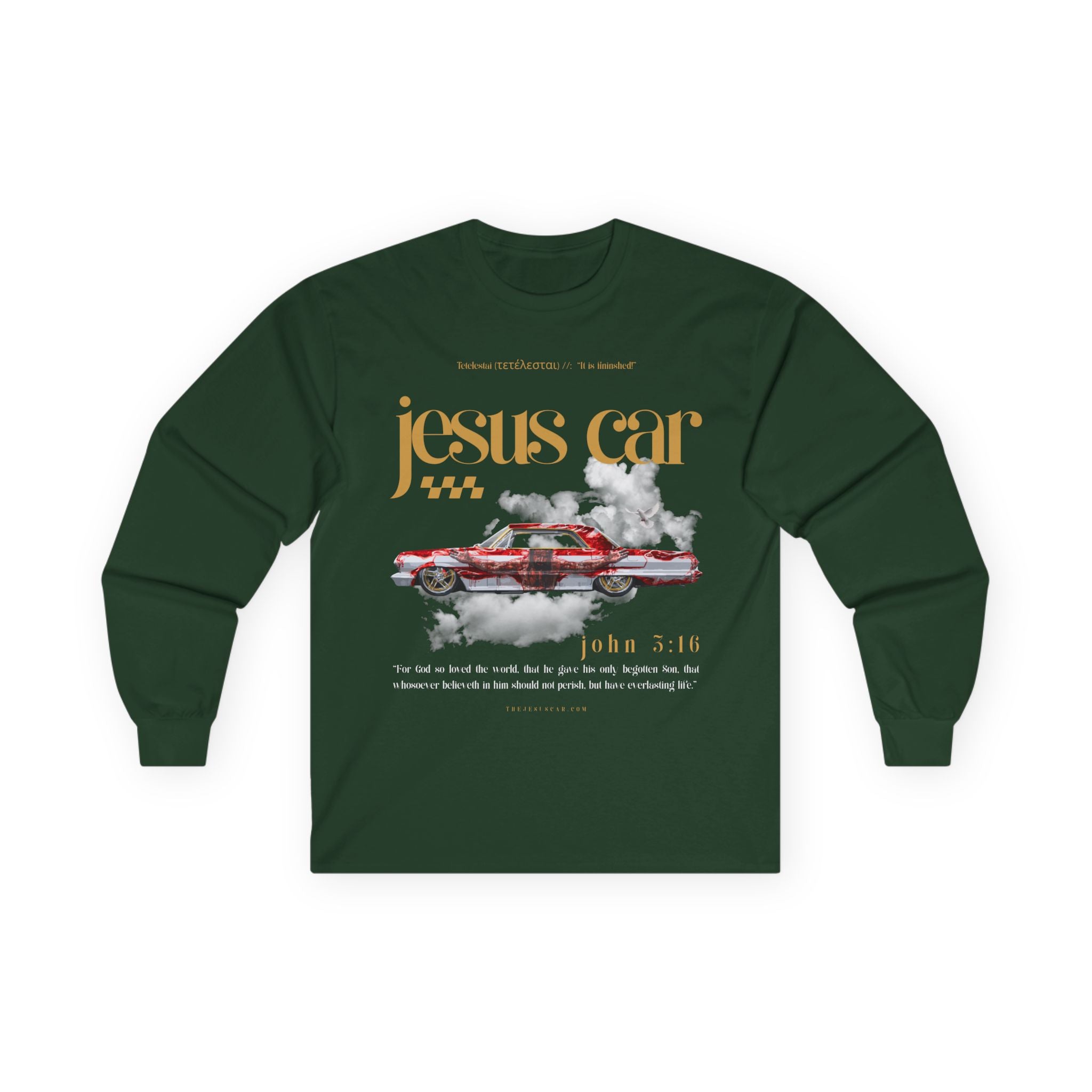 Dove Cloud Long Sleeve Tee, Jesus Car, John 3:16, Christian Clothing, Faith Apparel, Religious Gift