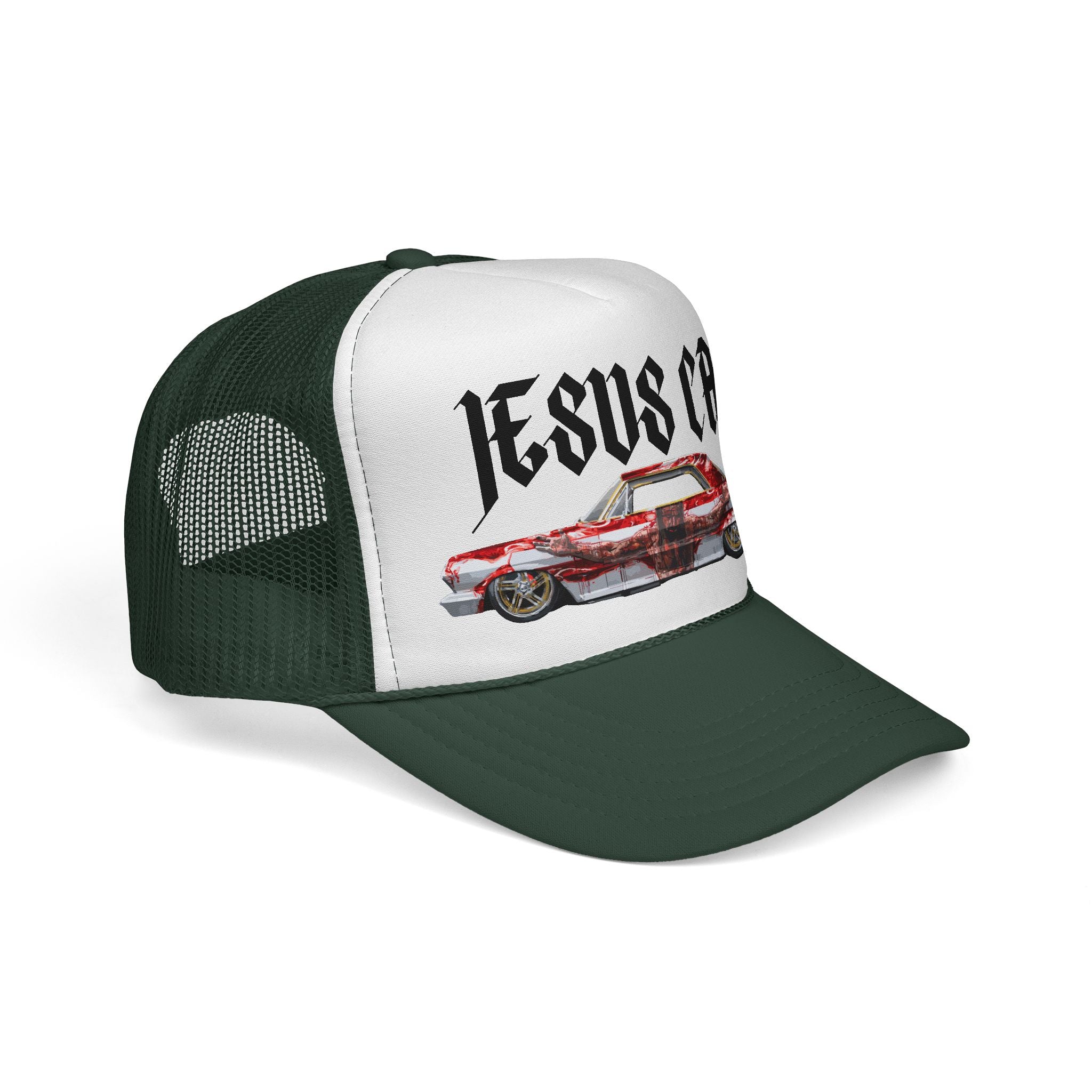Jesus Car Trucker Cap, Faith Hat, Religious Gift, Vintage Style Headwear, Christian Apparel, Unique Trucking Merchandise